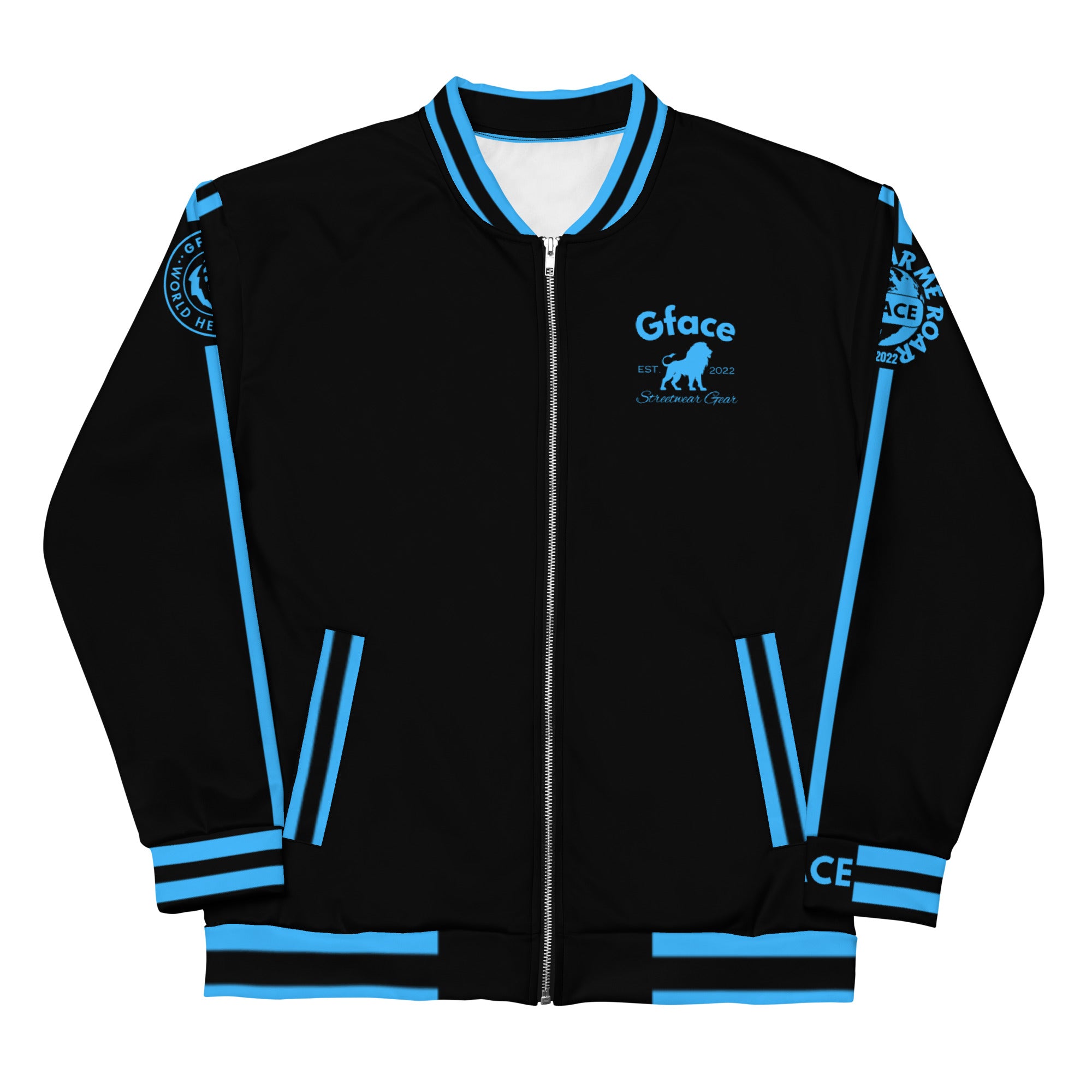 GFACE Blue Sport Unisex Bomber Jacket