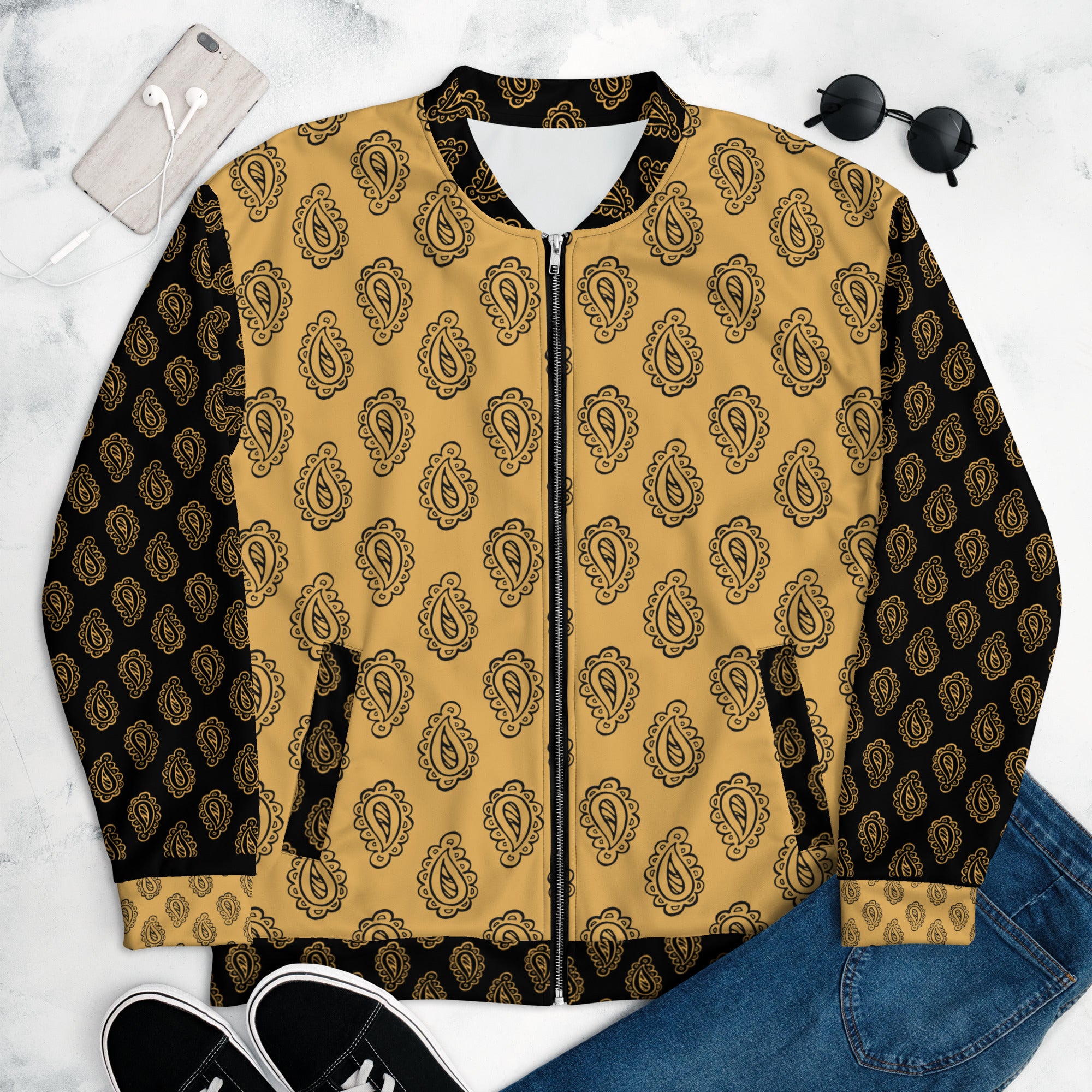 Gface Gold Bandana Unisex Unisex Bomber Jacket