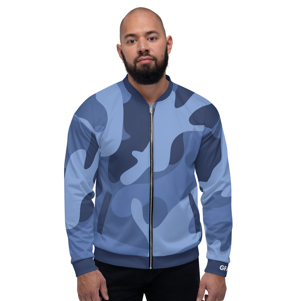 Gface Blue Camo-Incognito Unisex Bomber Jacket