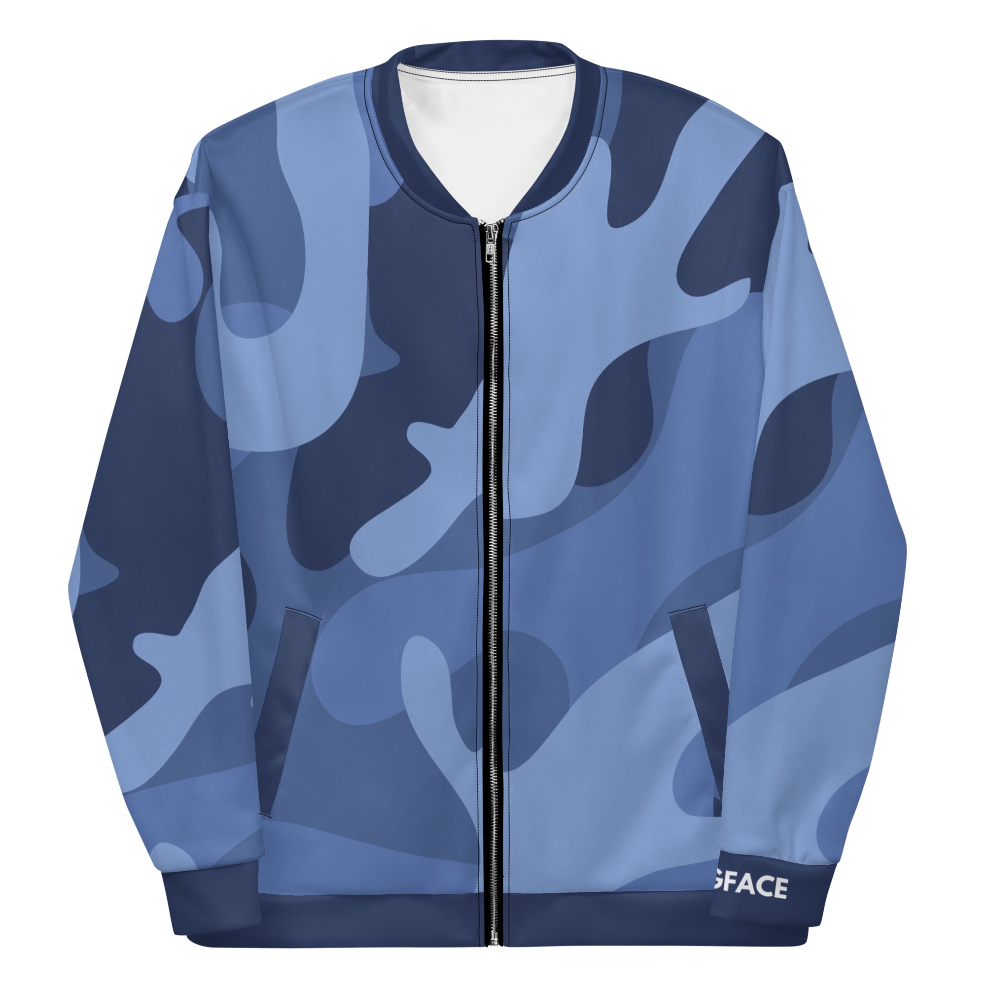 Gface Blue Camo-Incognito Unisex Bomber Jacket