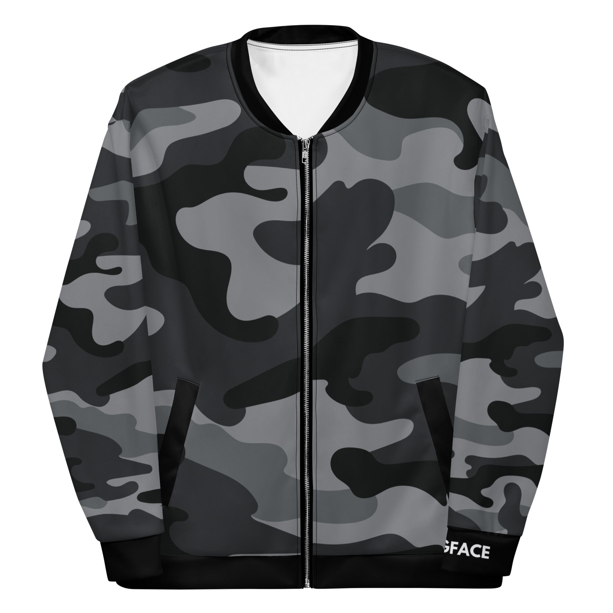 Gface Black Camo-Incognito Unisex Bomber Jacket