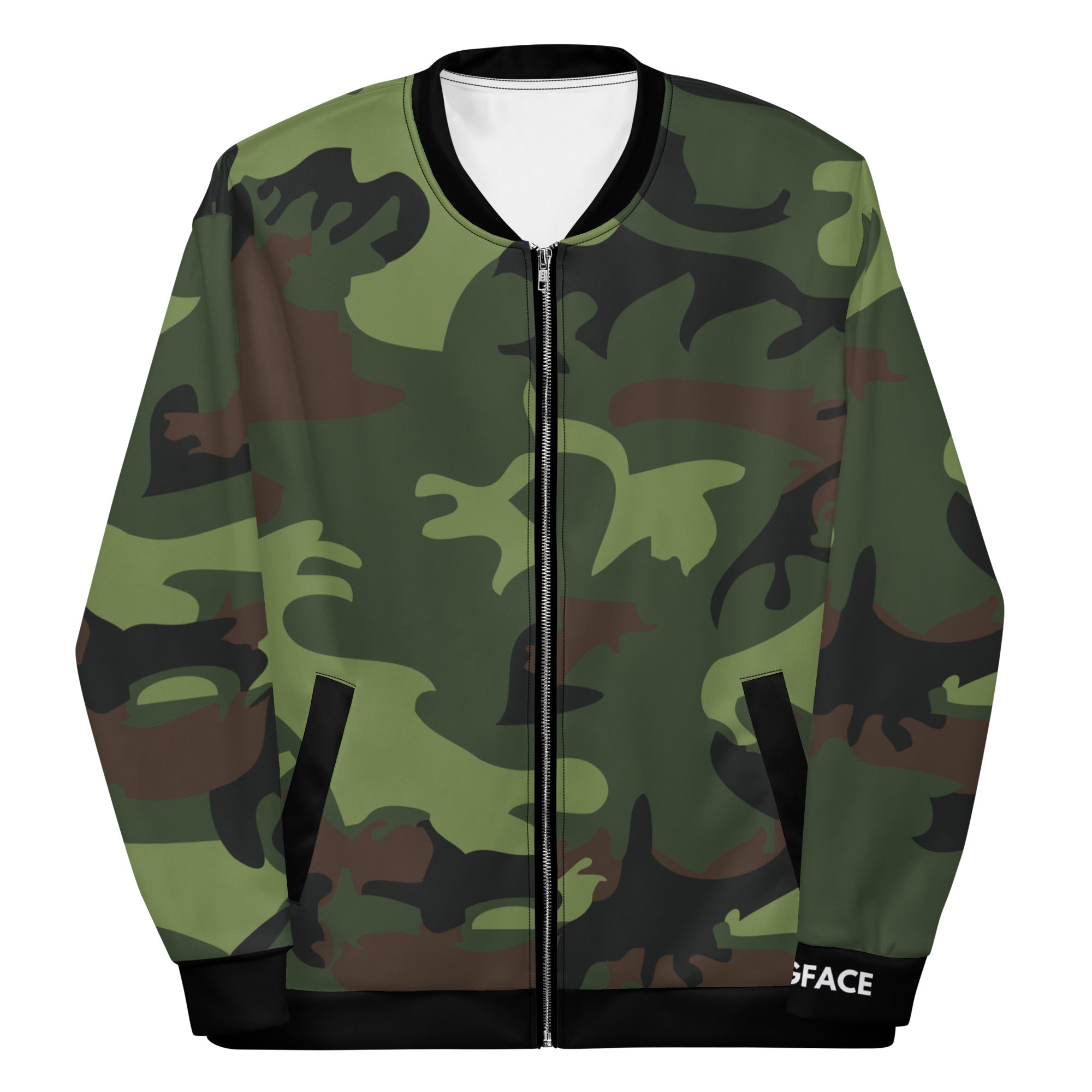 Gface Green Camo-Incognito Unisex Bomber Jacket