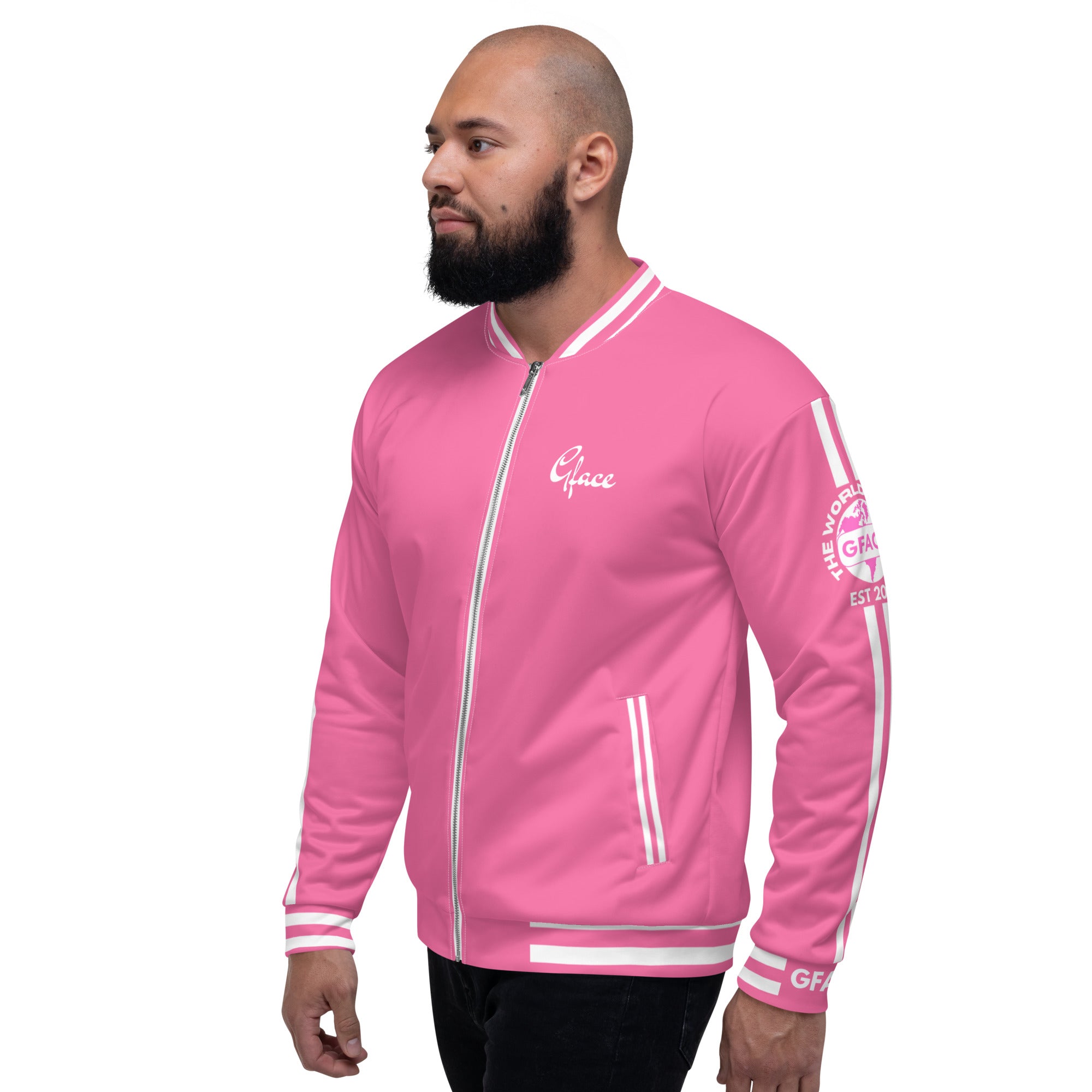 Unisex (W/Pink) Bomber Jacket GFACE Sport