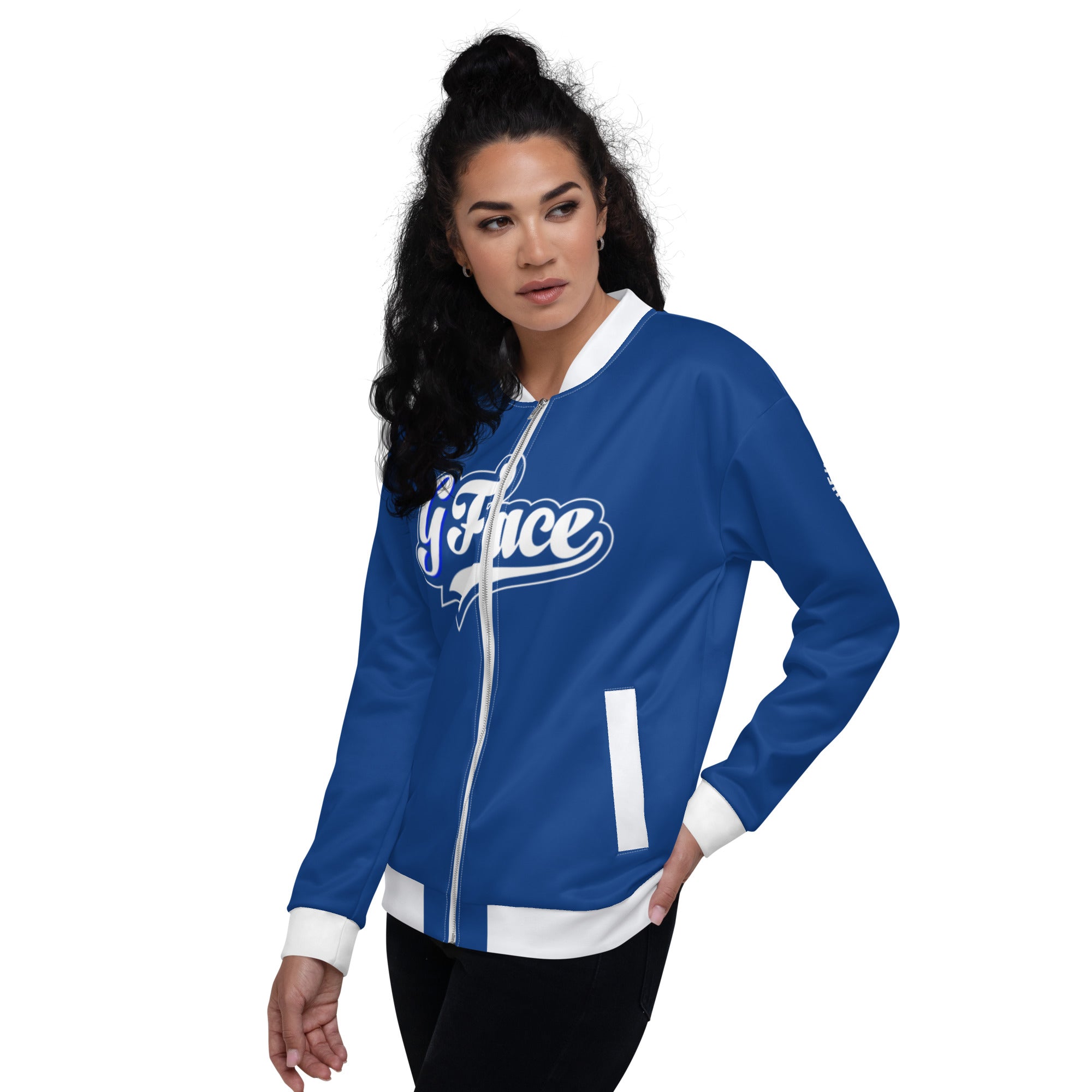 Unisex Blue Gface Vip Bomber Jacket