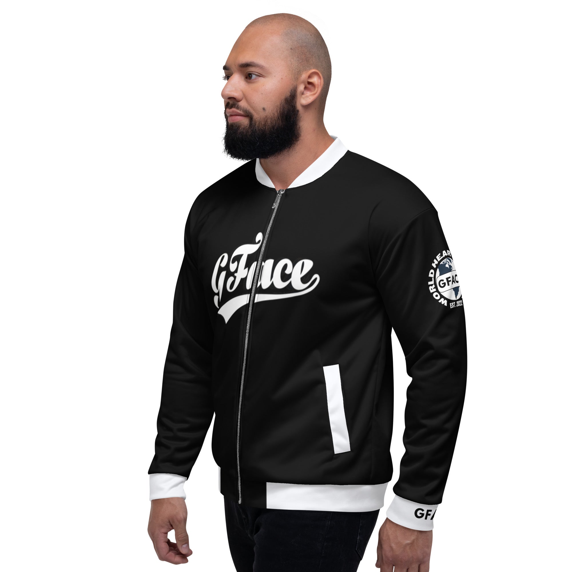 GFACE VIP B/White Unisex Bomber Jacket