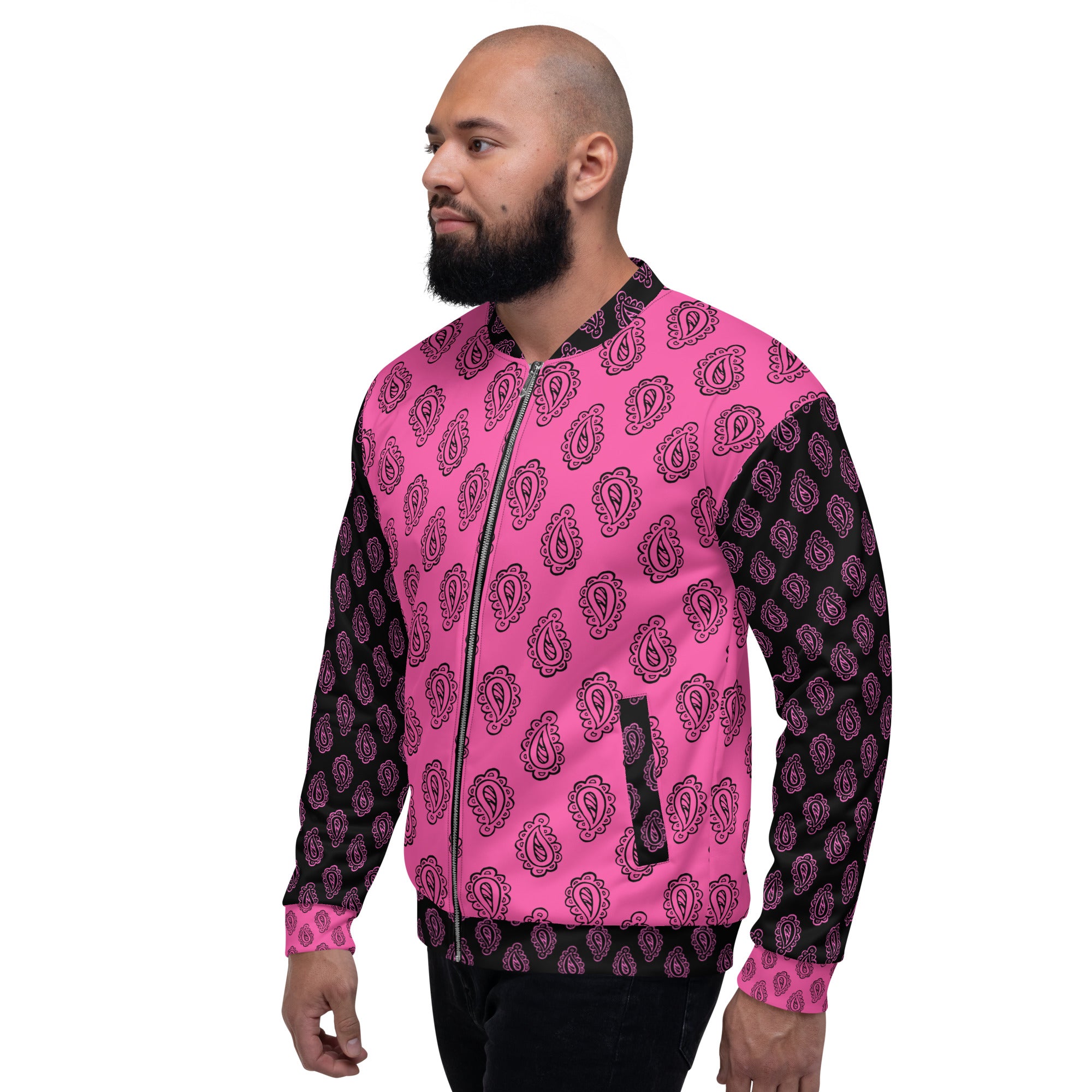 Gface Pink Bandana Unisex Bomber Jacket