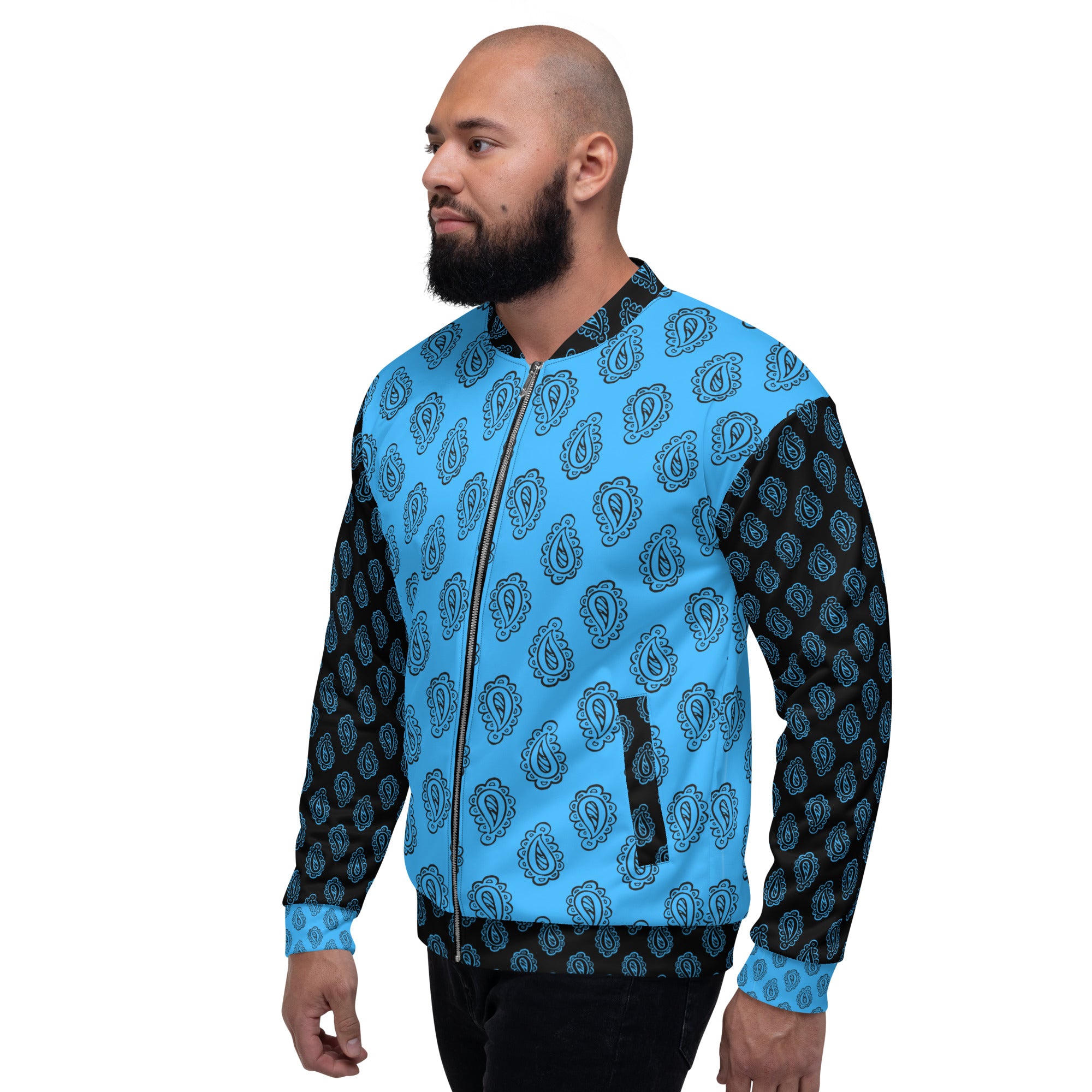 Gface Blue Bandana Unisex Bomber Jacket