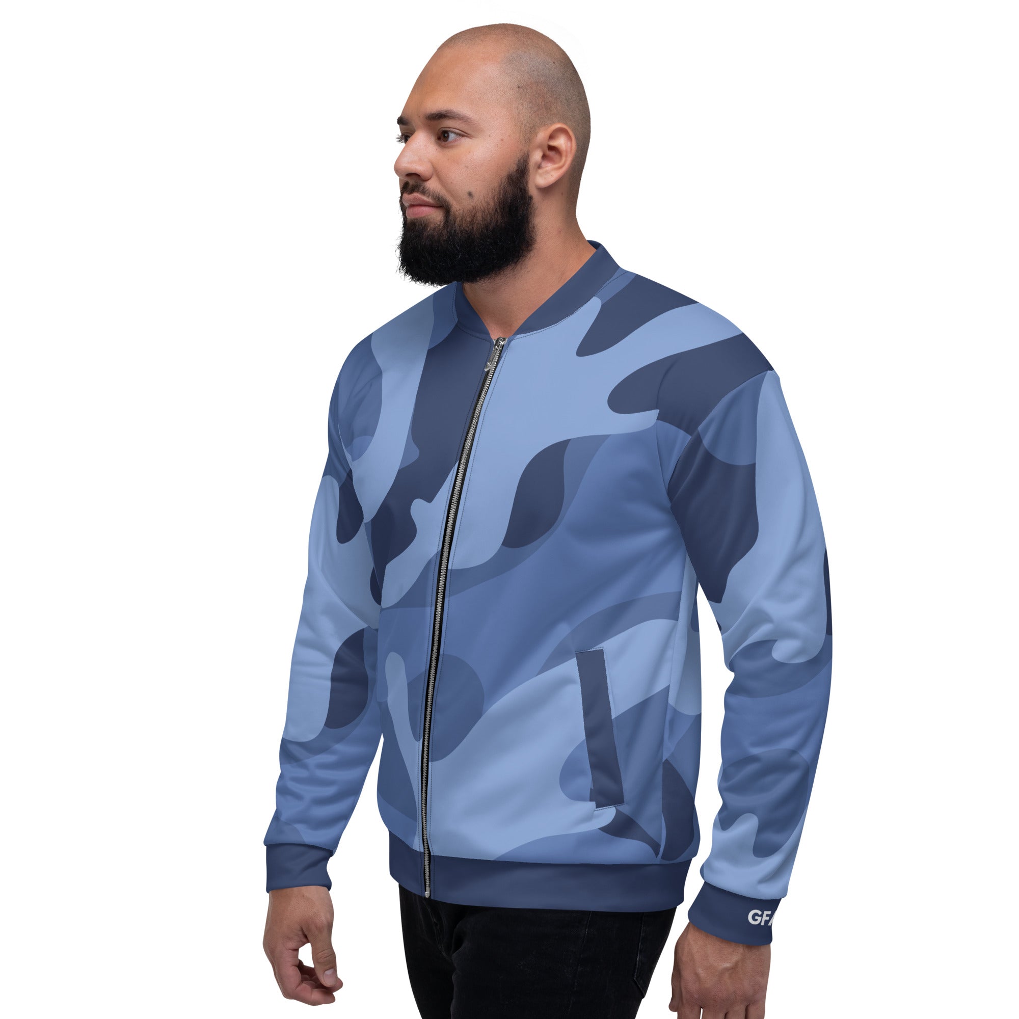 Gface Blue Camo-Incognito Unisex Bomber Jacket