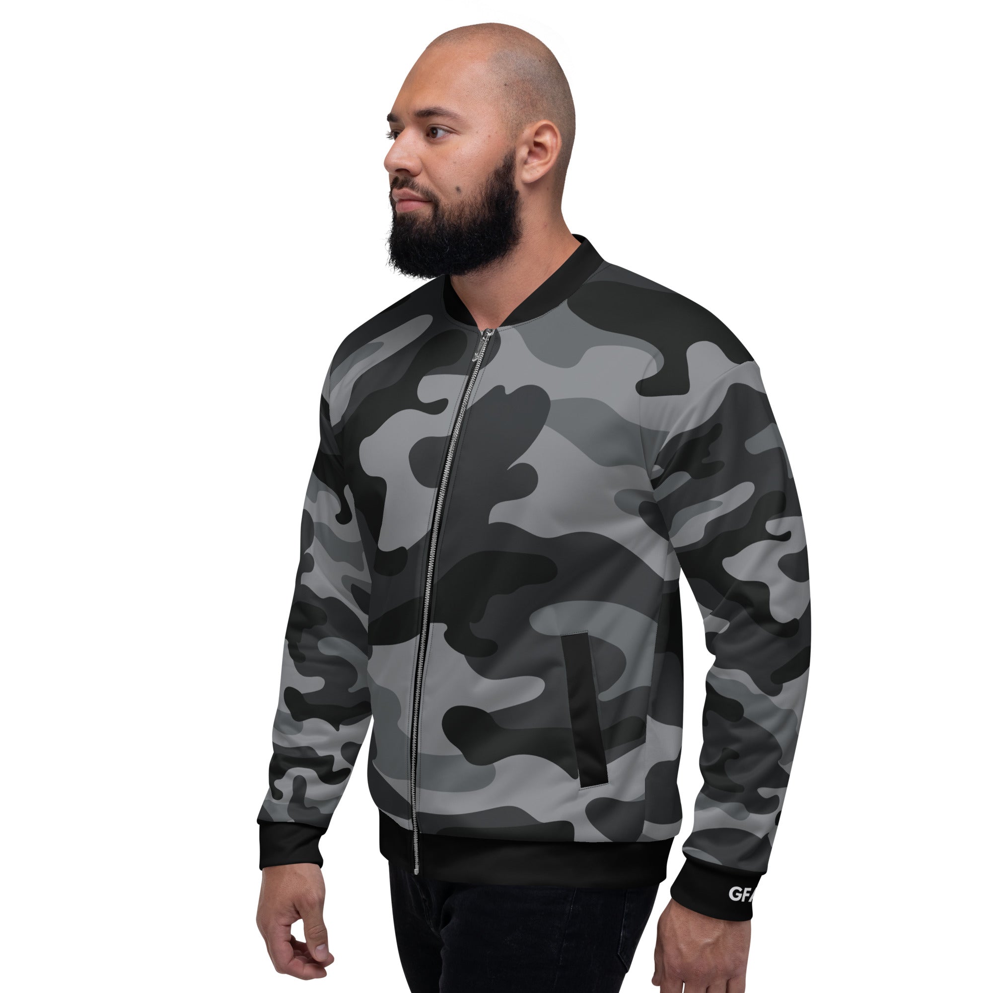 Gface Black Camo-Incognito Unisex Bomber Jacket