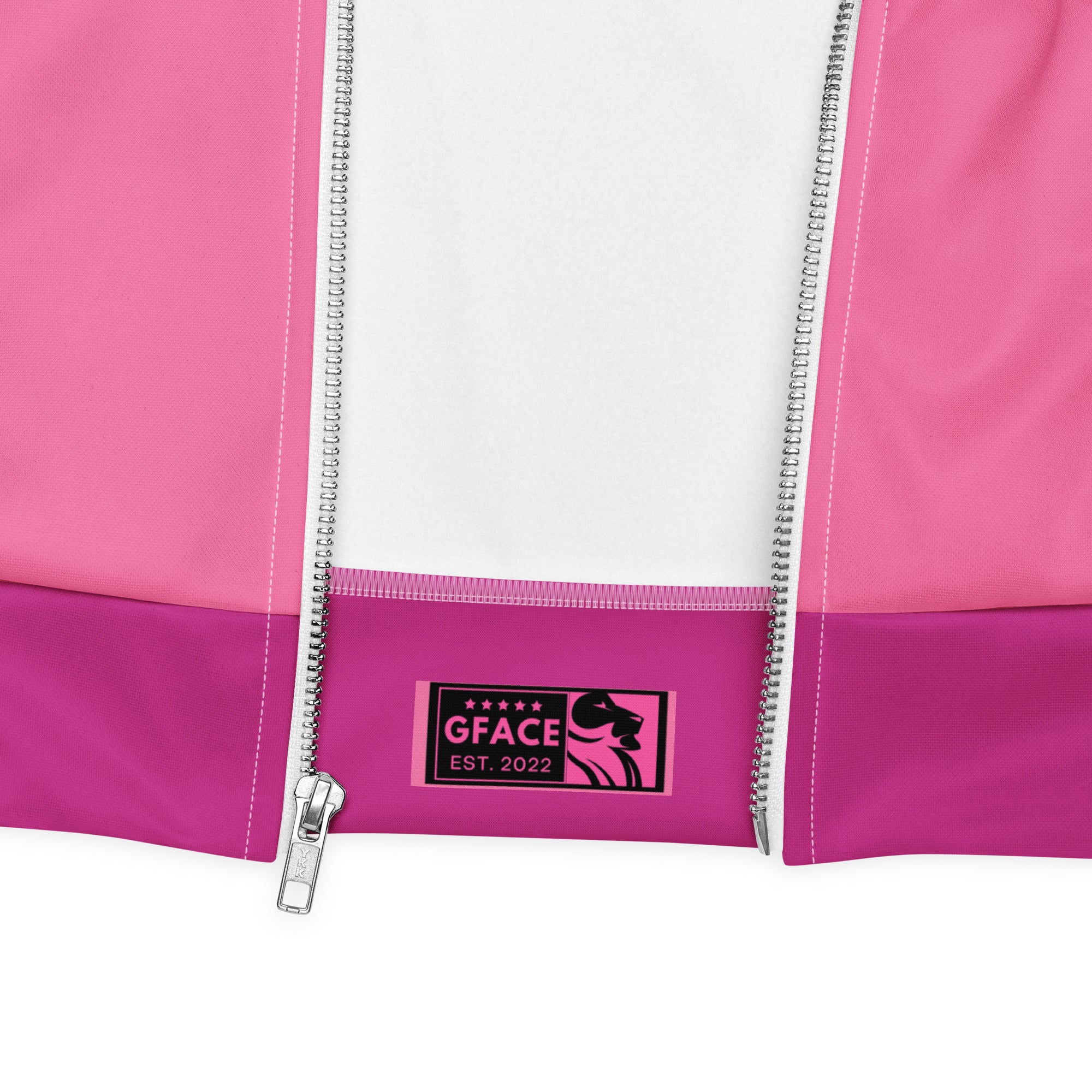 Unisex 2-Tone Pink Gface Bomber Jacket