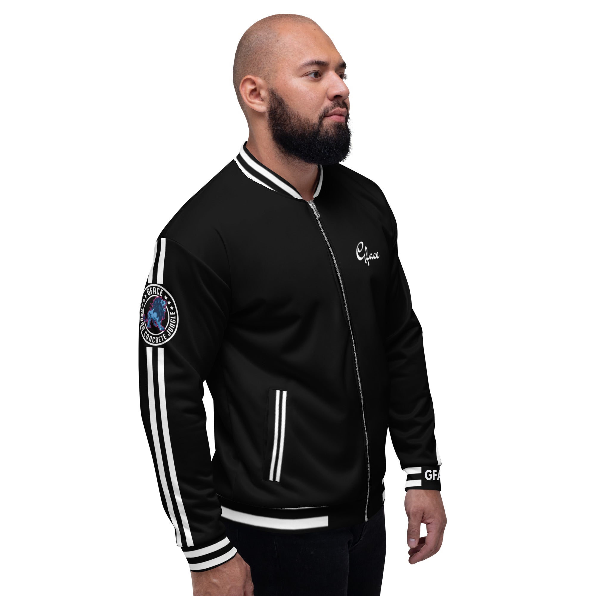 Unisex (W/Black) Bomber Jacket GFACE Sport