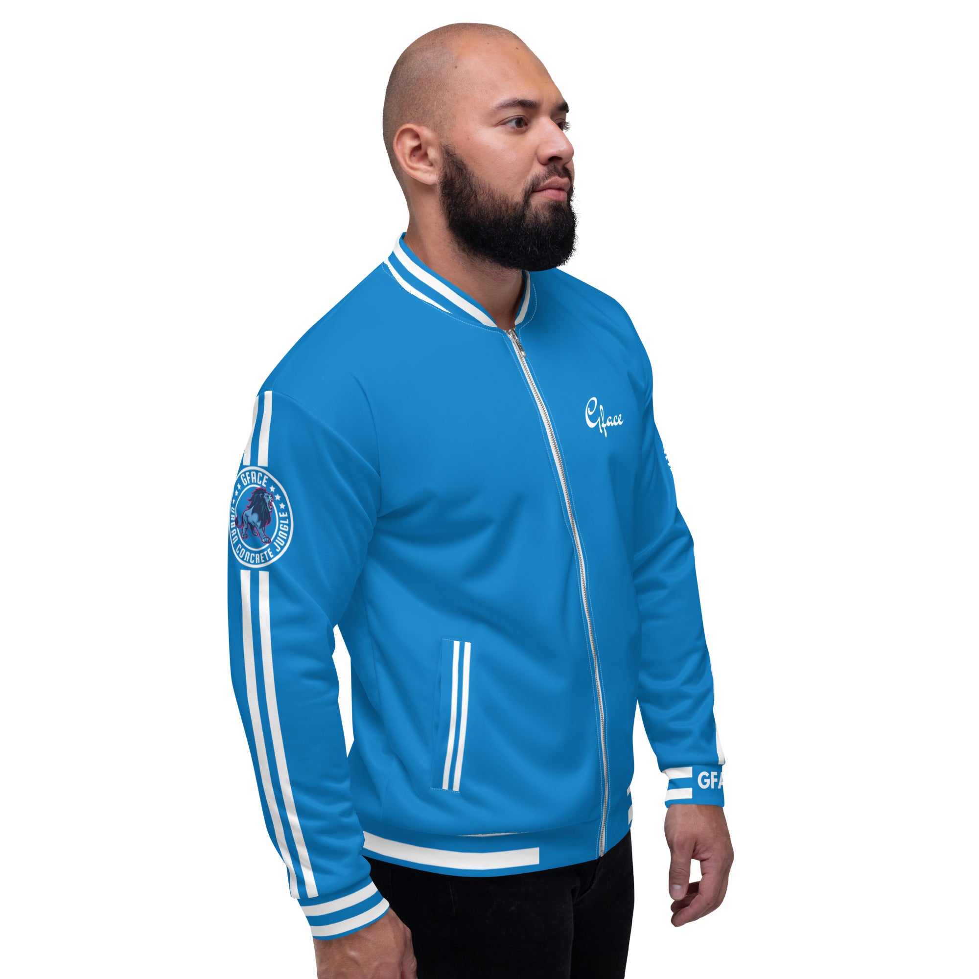 Unisex (W/L.Blue) Bomber Jacket GFACE Sport