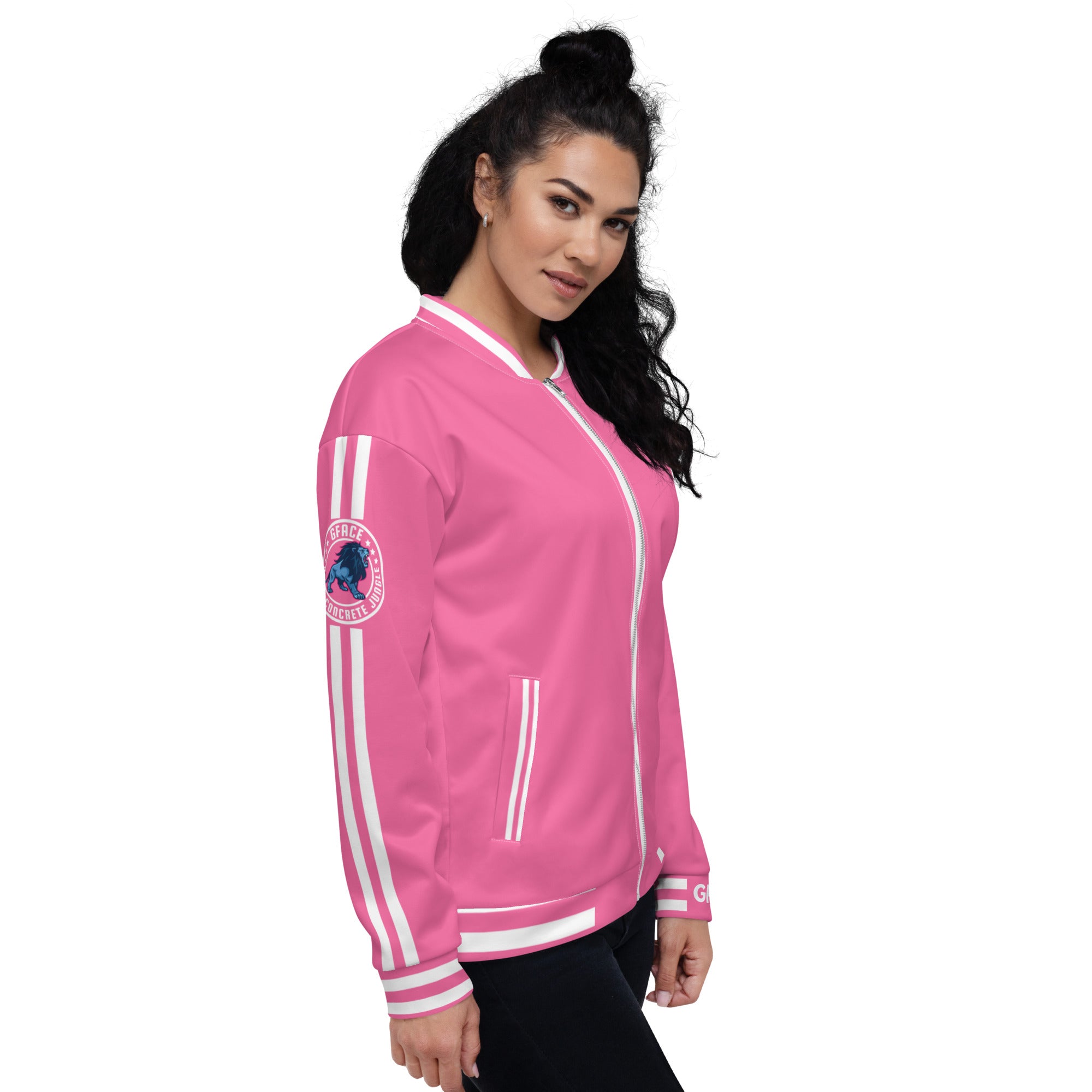 Unisex (W/Pink) Bomber Jacket GFACE Sport