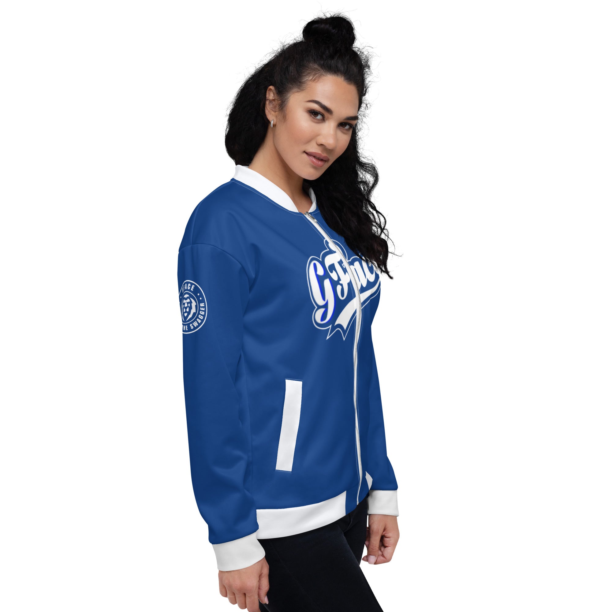 Unisex Blue Gface Vip Bomber Jacket