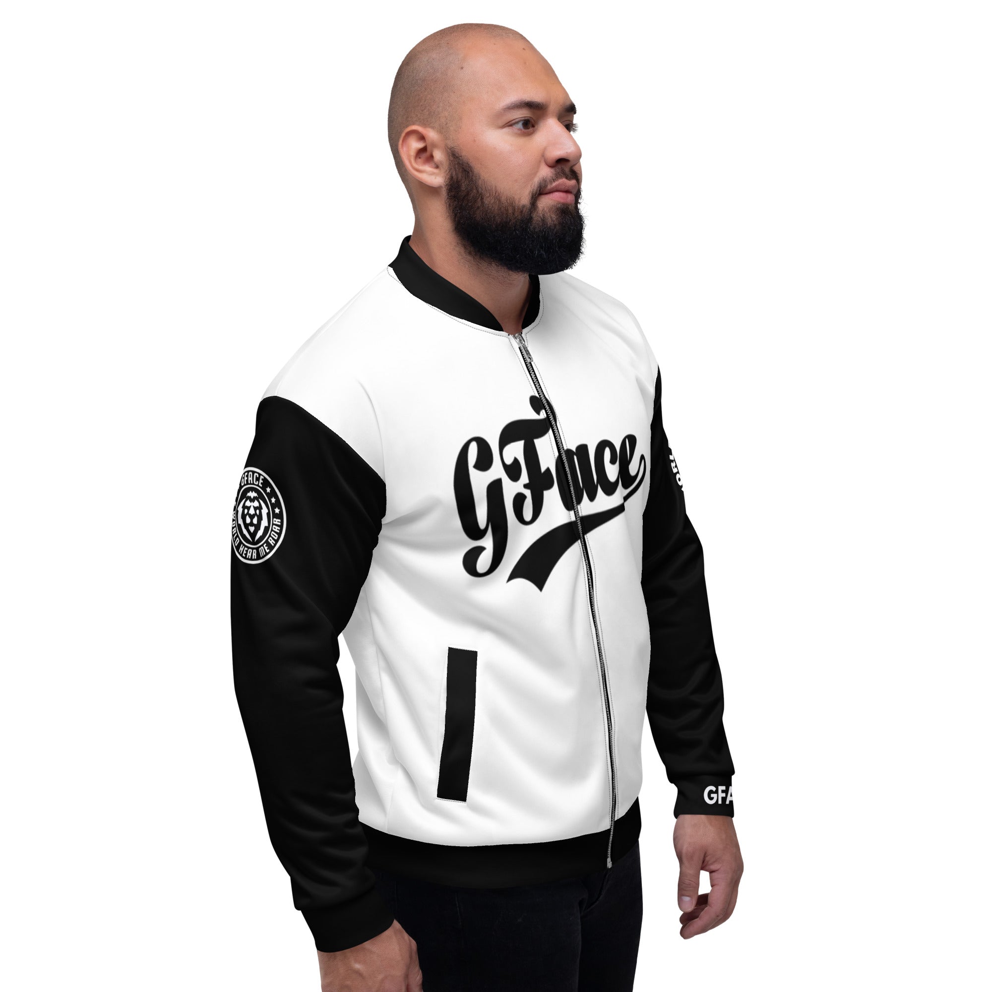 GFACE VIP WhiteUnisex Bomber Jacket