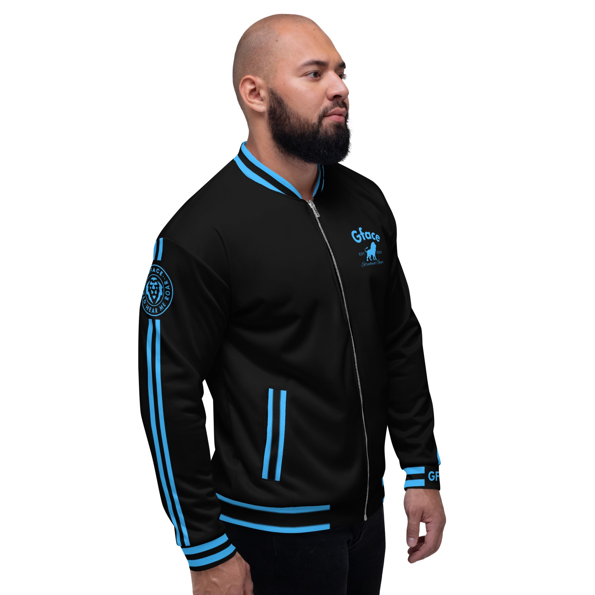 GFACE Blue Sport Unisex Bomber Jacket