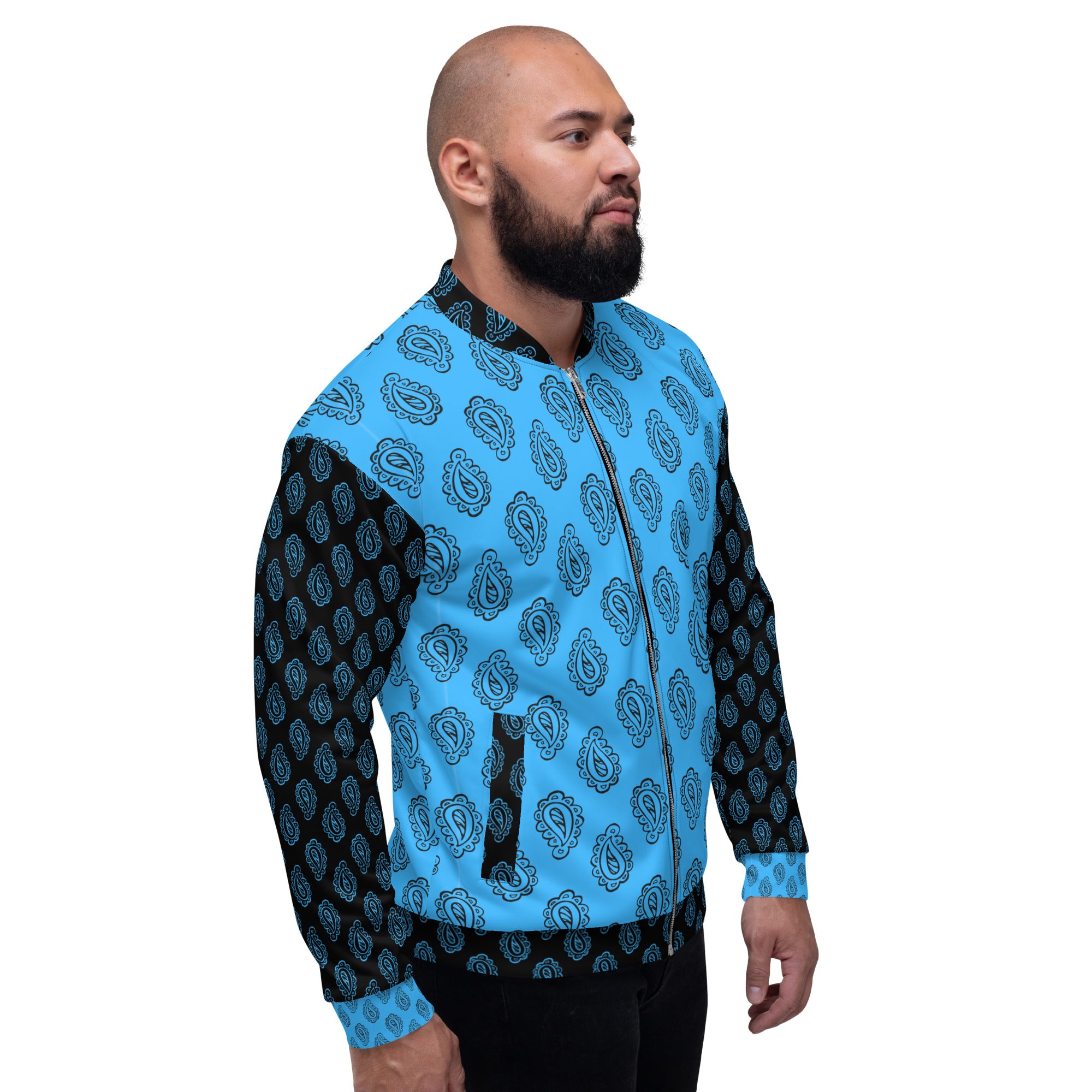 Gface Blue Bandana Unisex Bomber Jacket