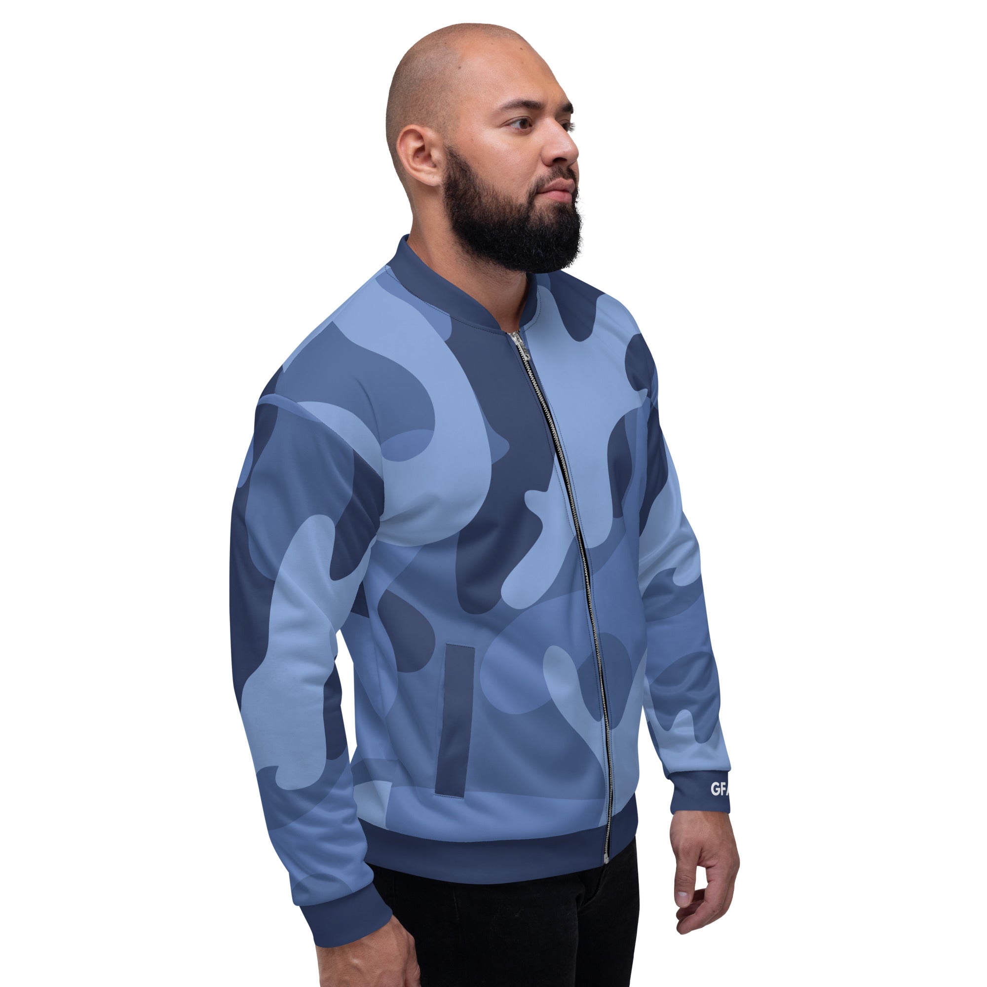 Gface Blue Camo-Incognito Unisex Bomber Jacket