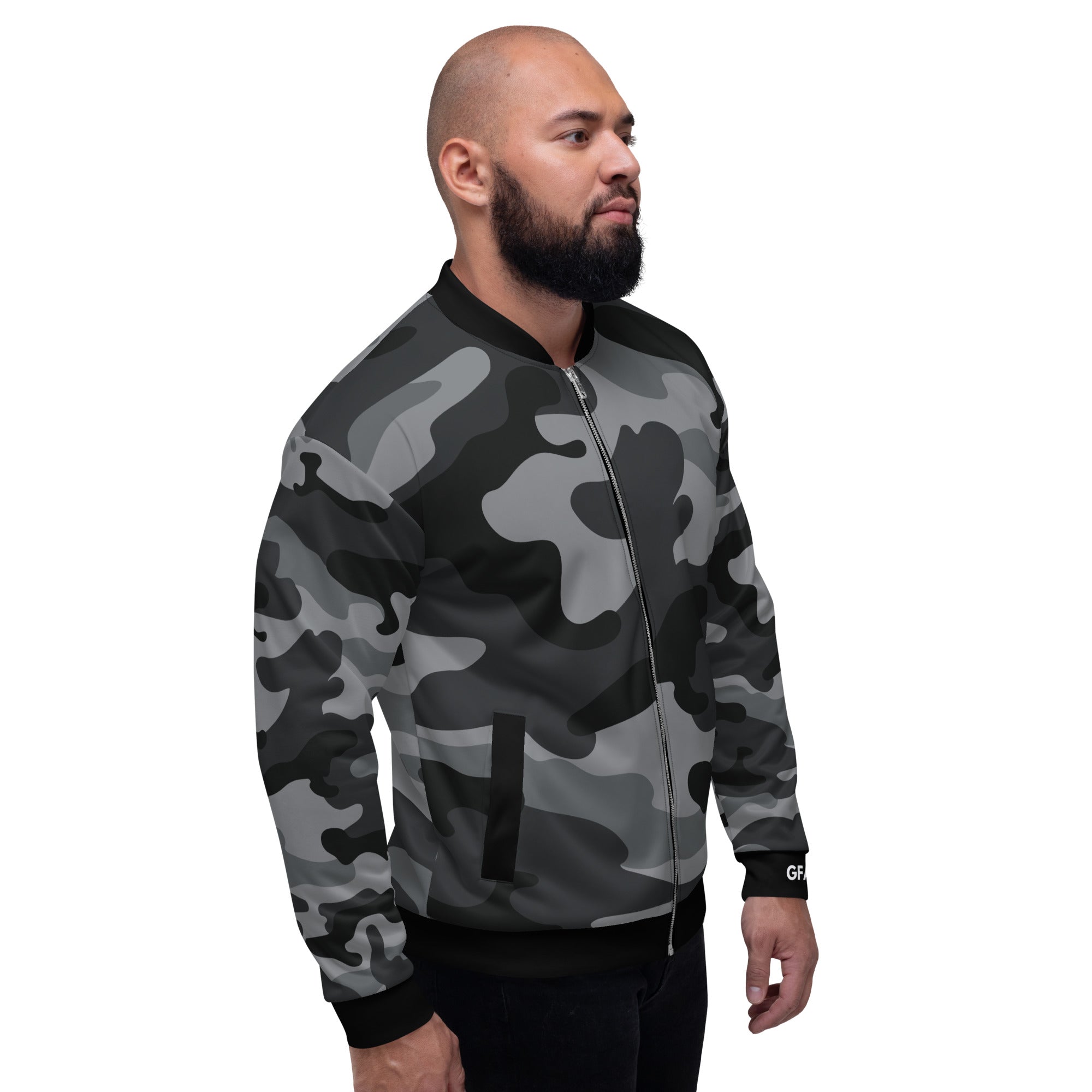 Gface Black Camo-Incognito Unisex Bomber Jacket