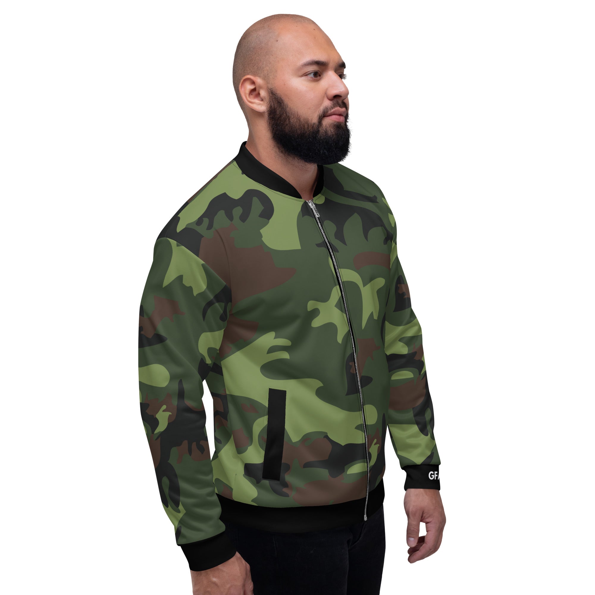 Gface Green Camo-Incognito Unisex Bomber Jacket