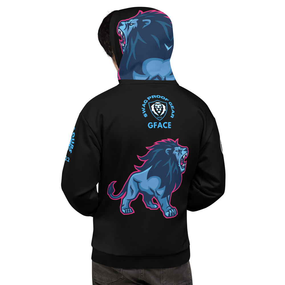 Unisex Hoodie Blue GFACE LION World Hear Me Roar