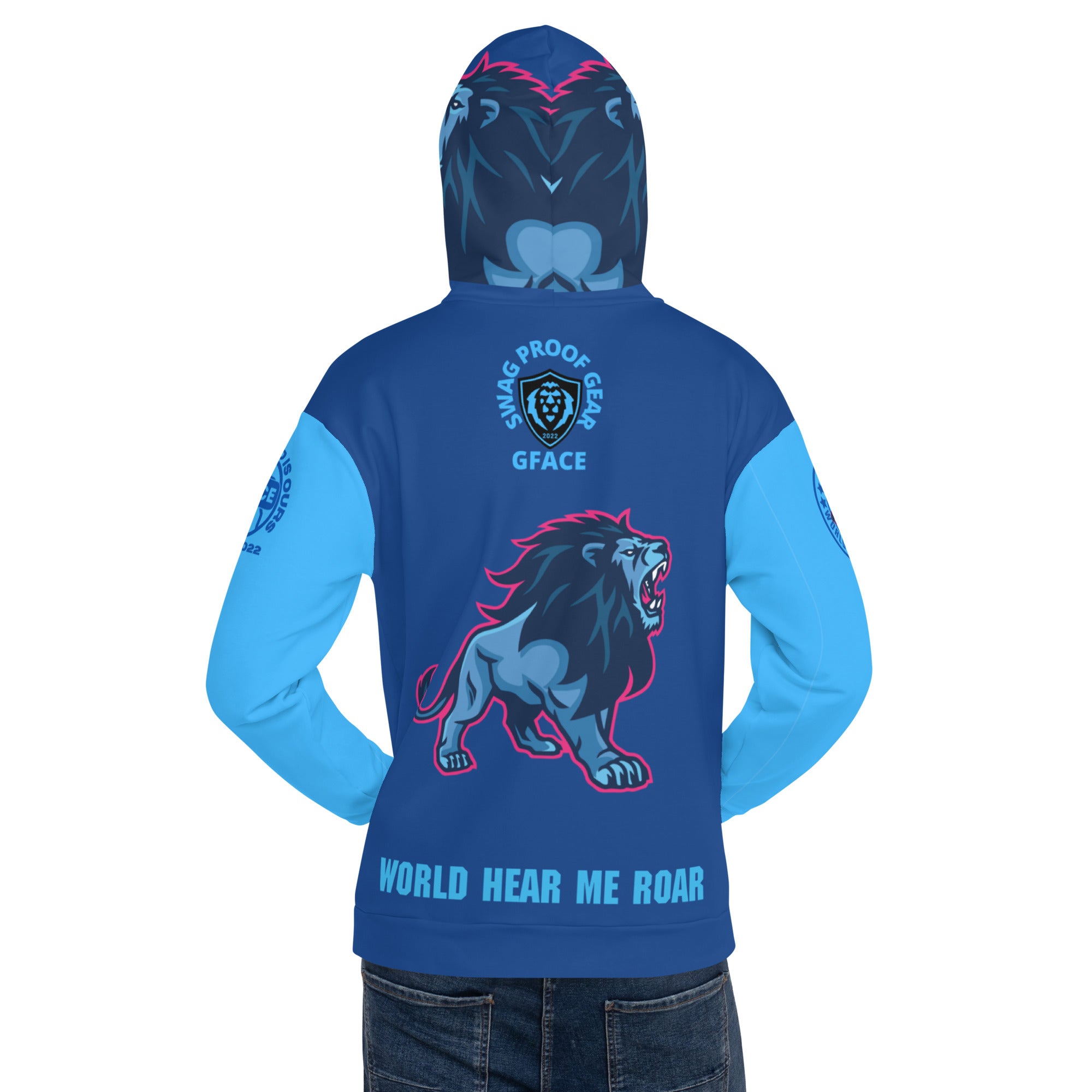 Unisex Blue GFACE Hoodie World Hear Me Roar