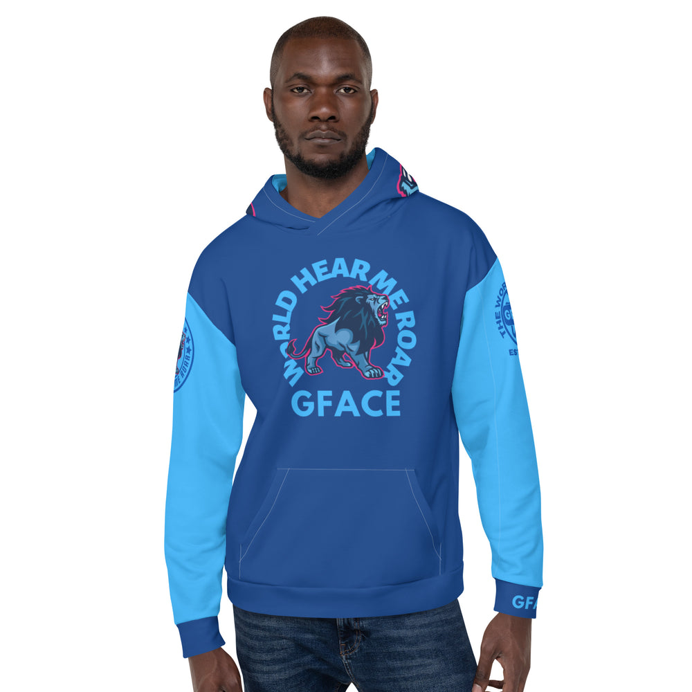 Unisex Blue GFACE Hoodie World Hear Me Roar