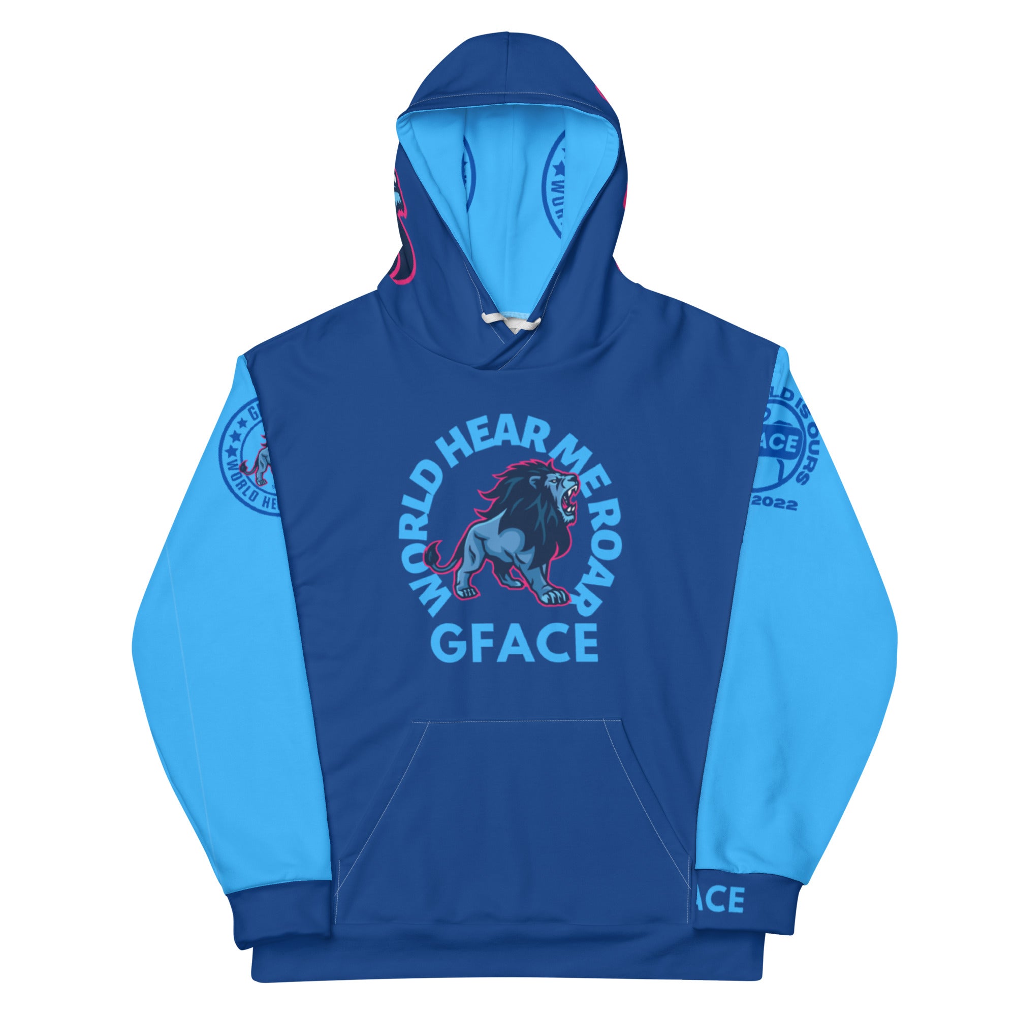 Unisex Blue GFACE Hoodie World Hear Me Roar