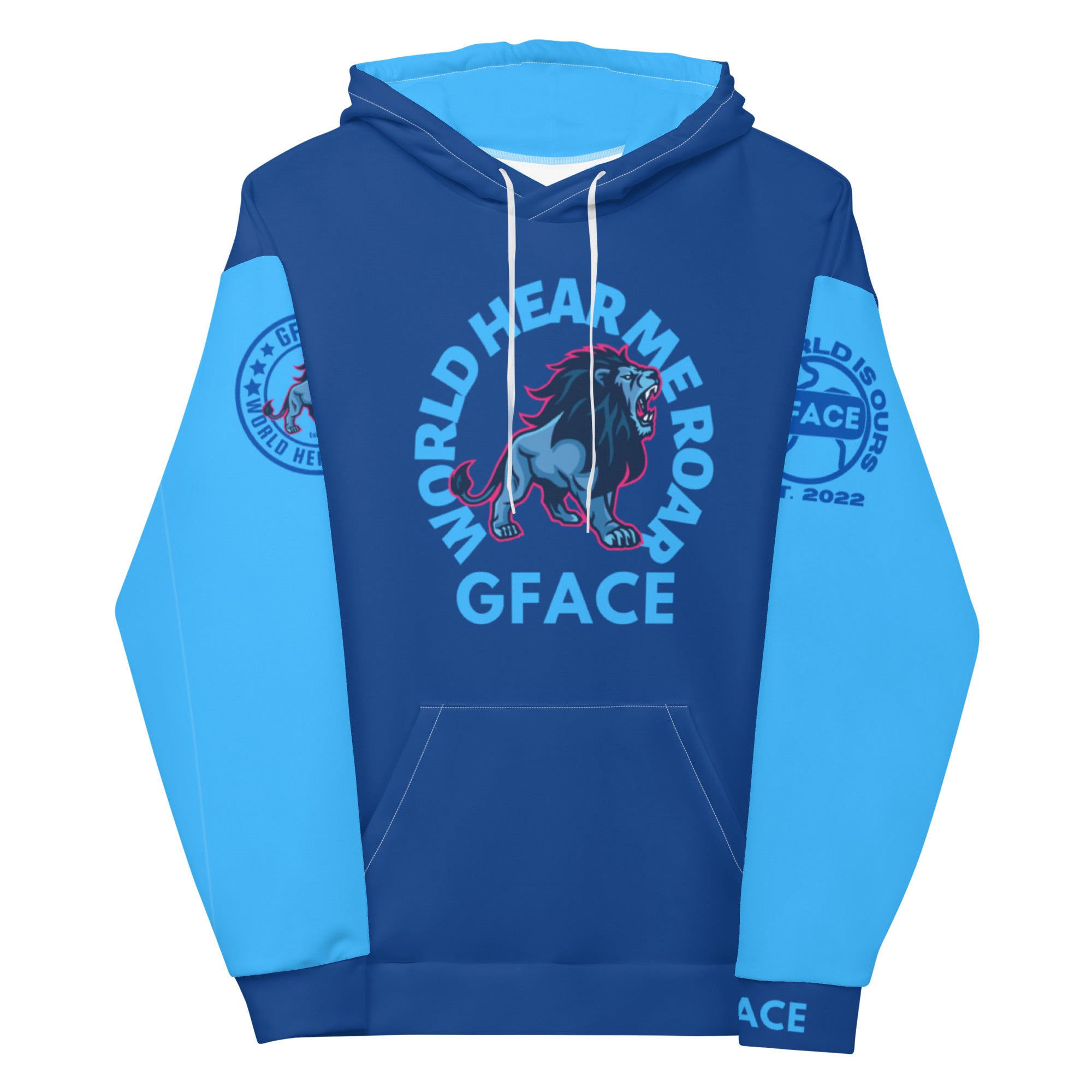 Unisex Blue GFACE Hoodie World Hear Me Roar