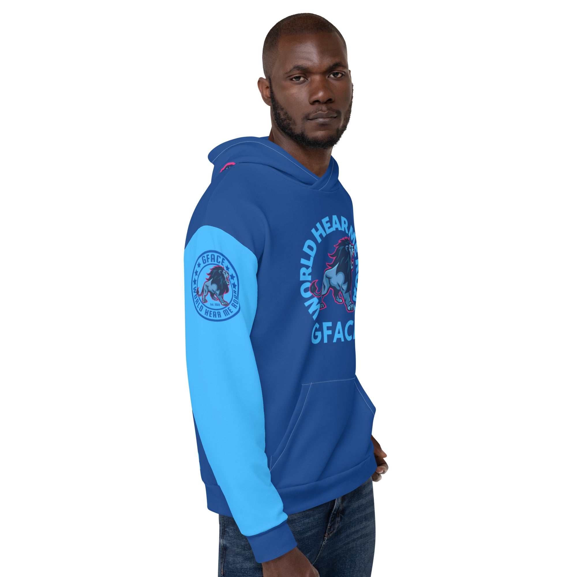 Unisex Blue GFACE Hoodie World Hear Me Roar