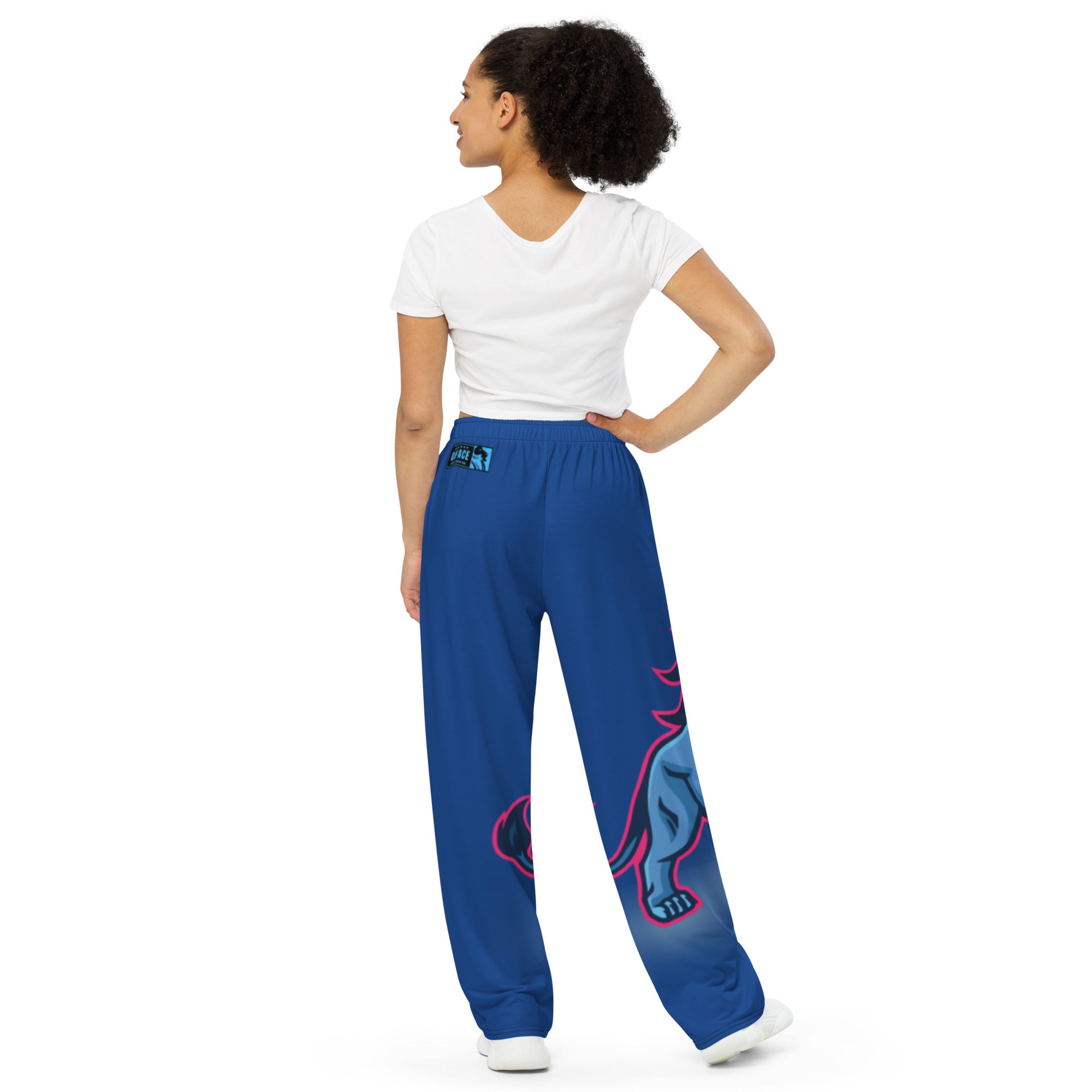 Unisex blue wide-leg pants GFACE World Hear Me Roar