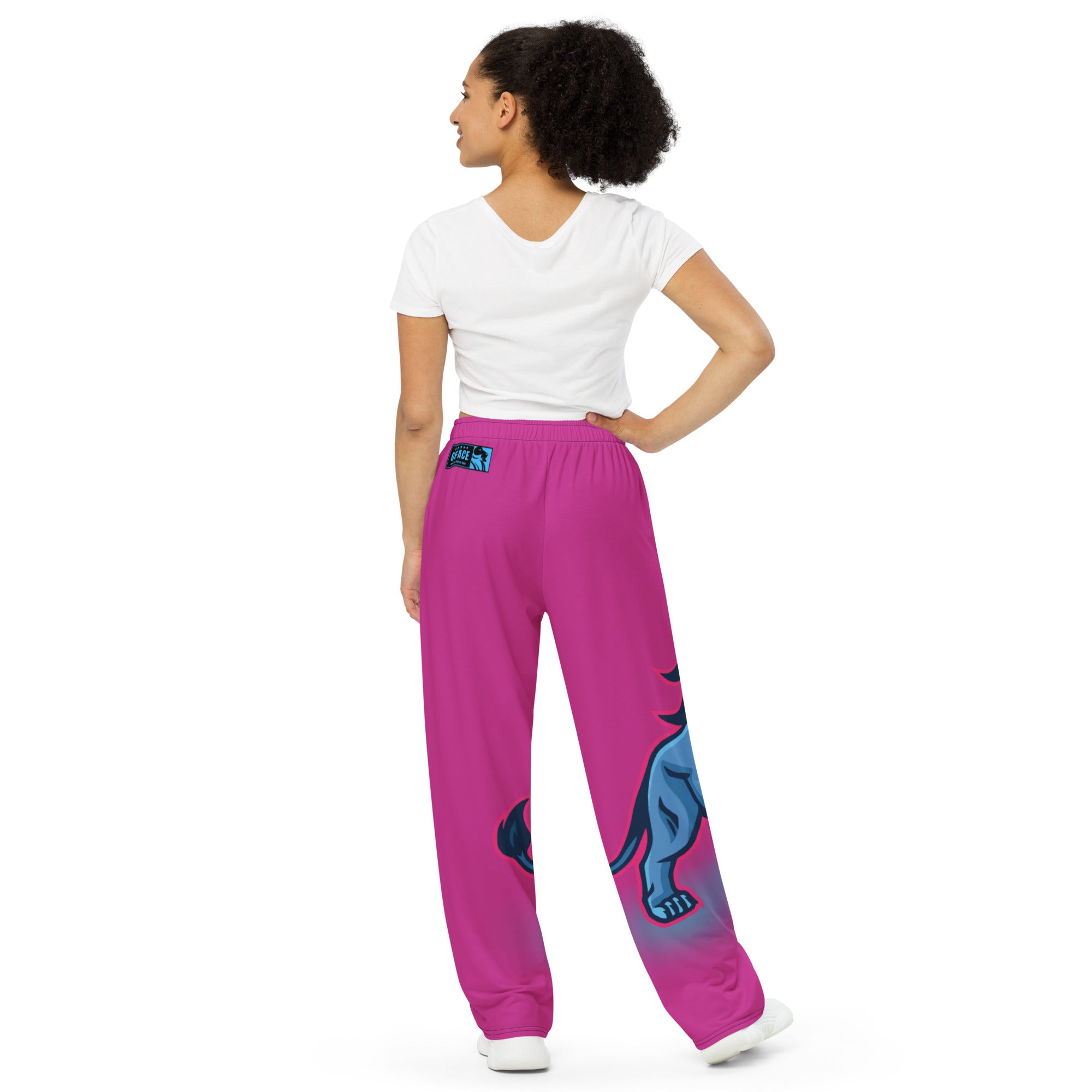 Unisex pink wide-leg pants GFACE World Hear Me Roar