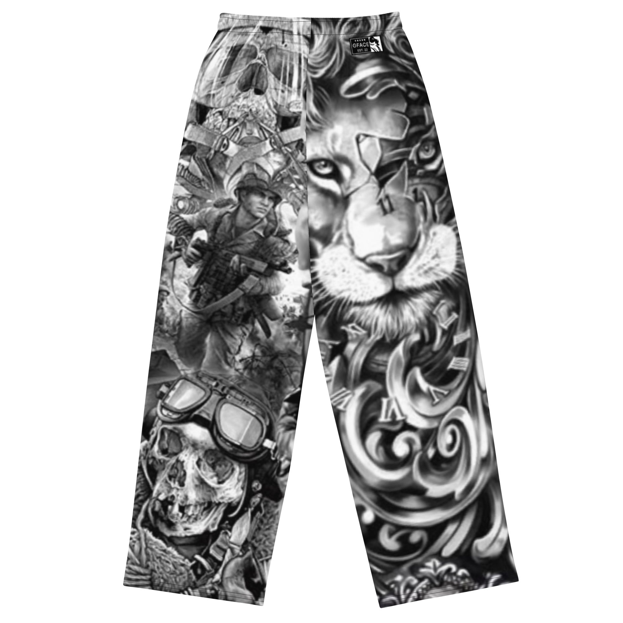 GFACE Unisex wide-leg pants Patriot print