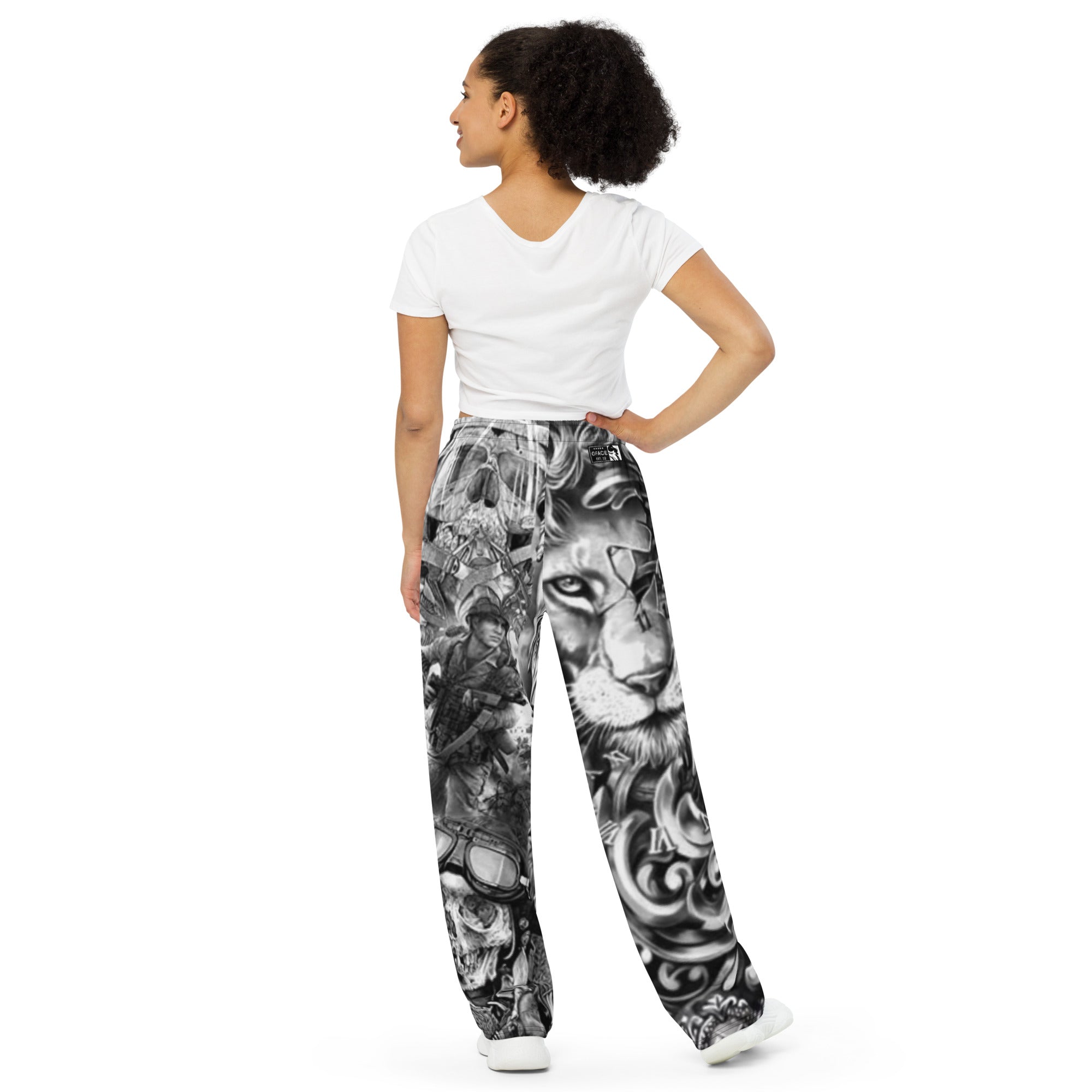 GFACE Unisex wide-leg pants Patriot print