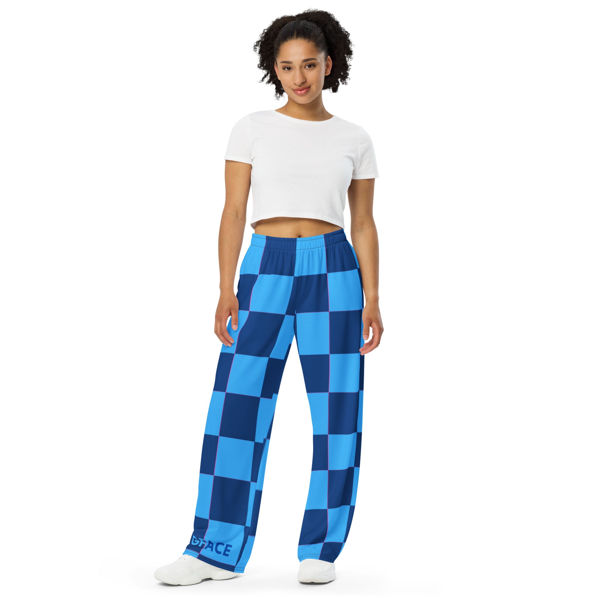 Unisex Blue GFACE Swag wide pants