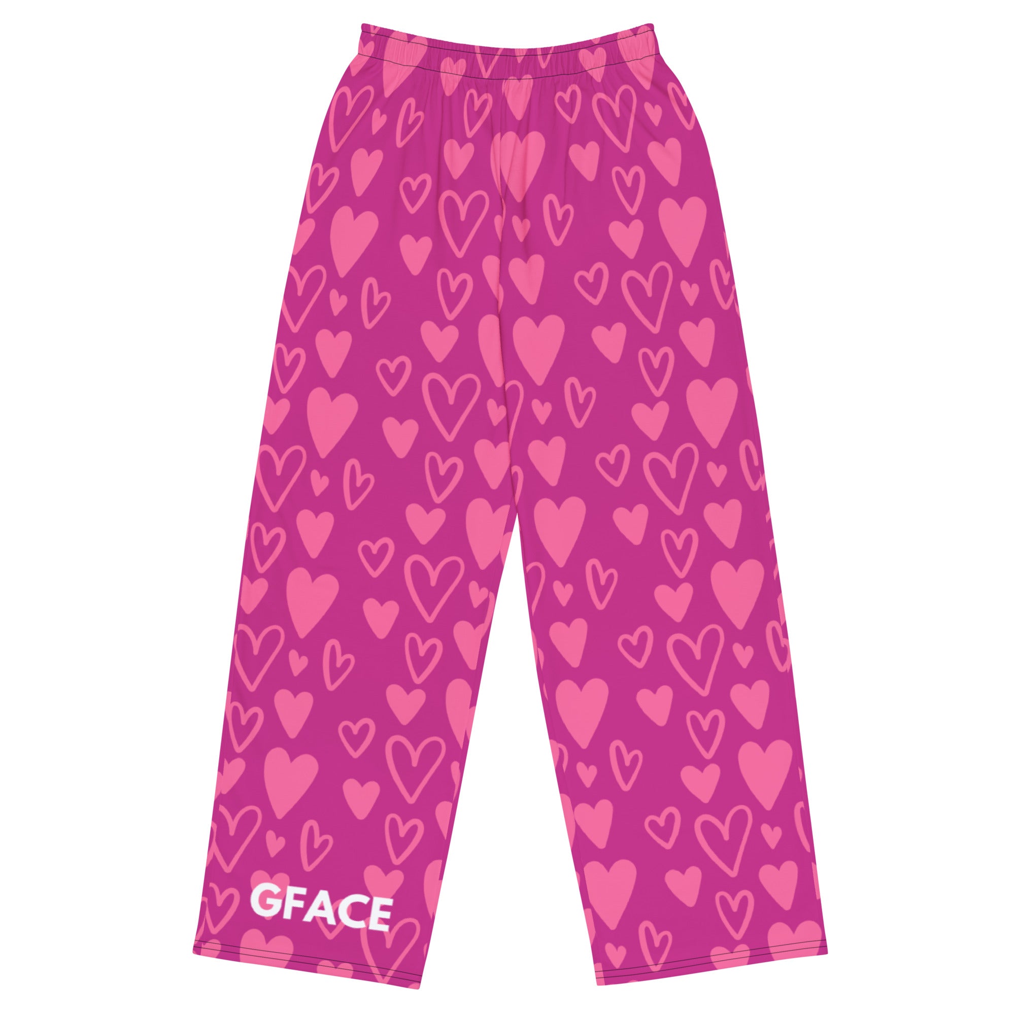 Unisex Pink ❤️ GFACE wide-leg pants