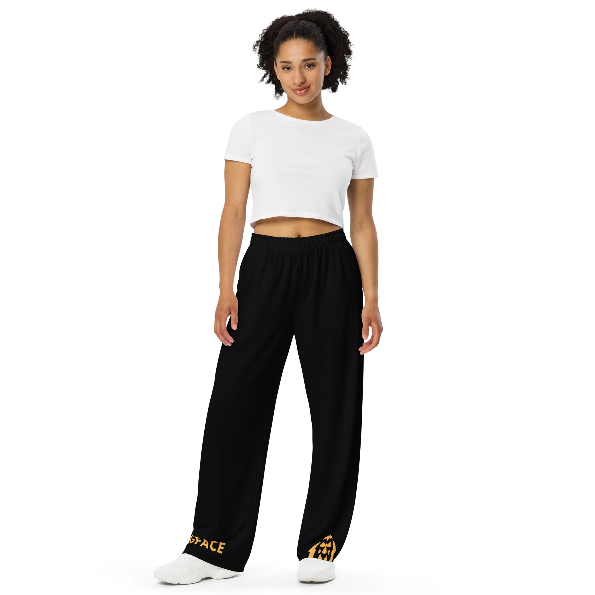 Gface wide-leg pants Logo/Lion