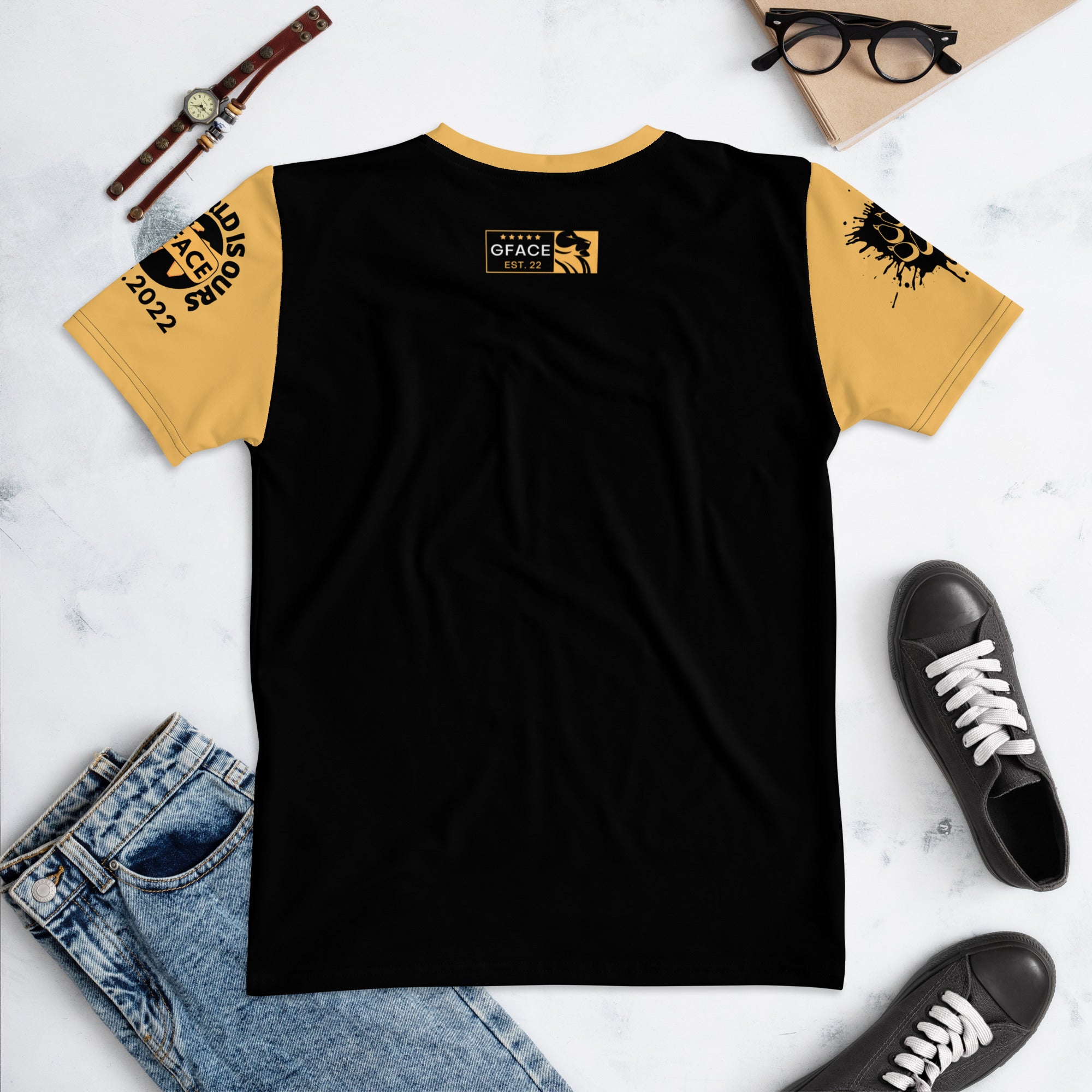 Women's T-shirt Gold GFACE Urban Concrete Jungle