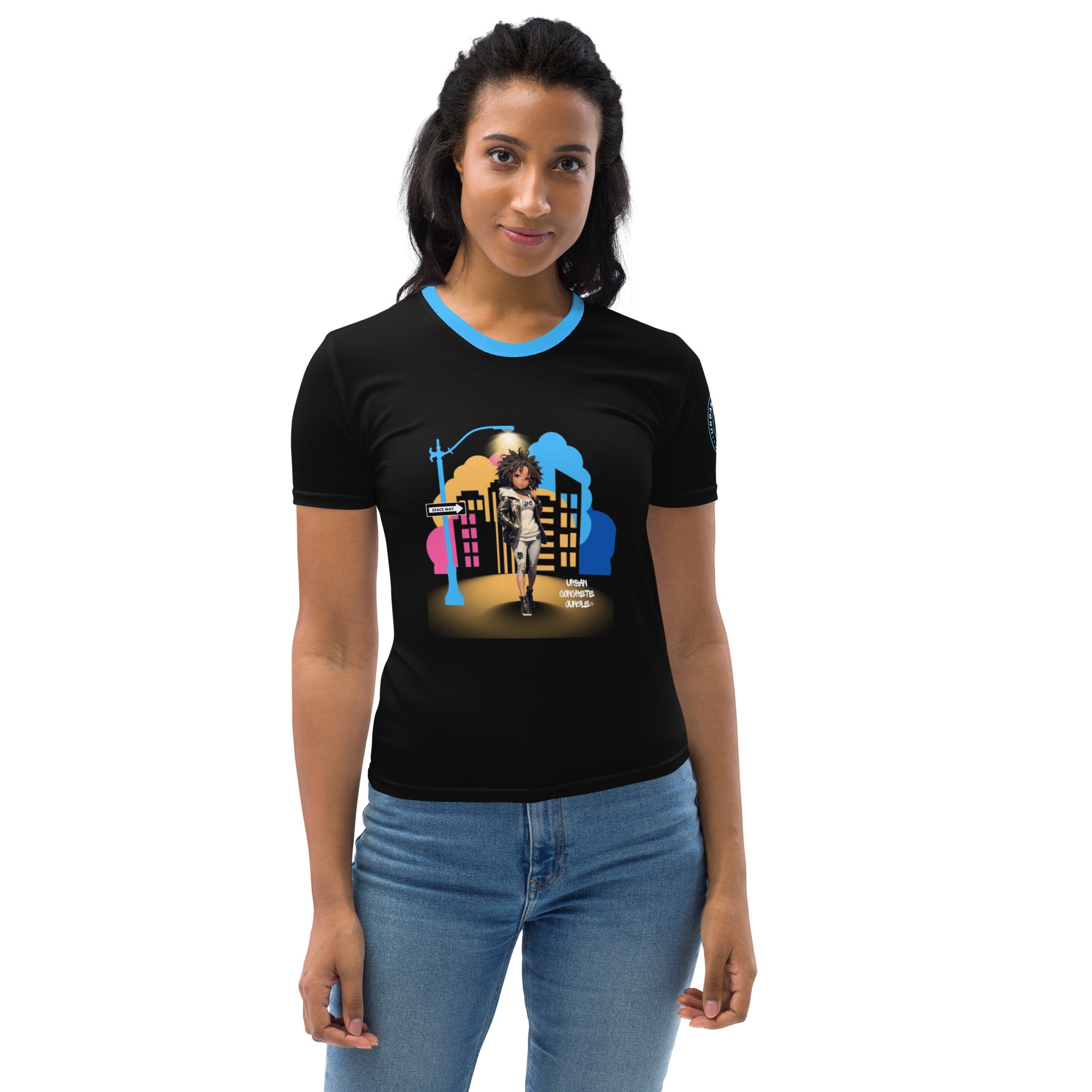 Women's T-shirt GFACE Girl Swagger #1 Urban Concrete Jungle