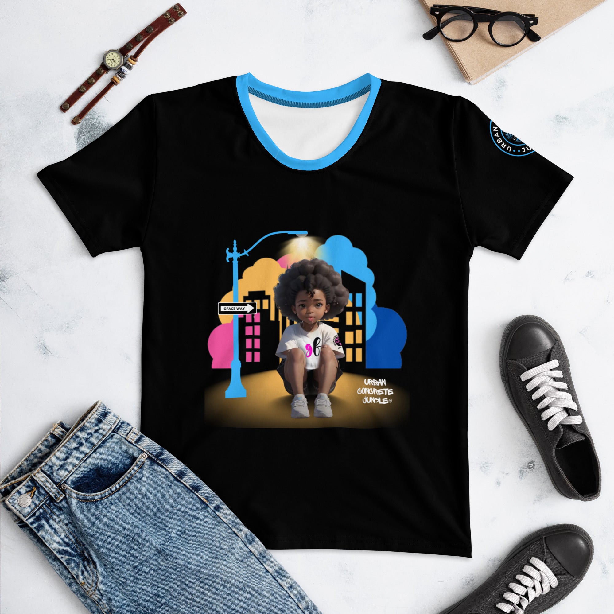 Women's T-shirt GFACE Girl Chill Urban Concrete Jungle