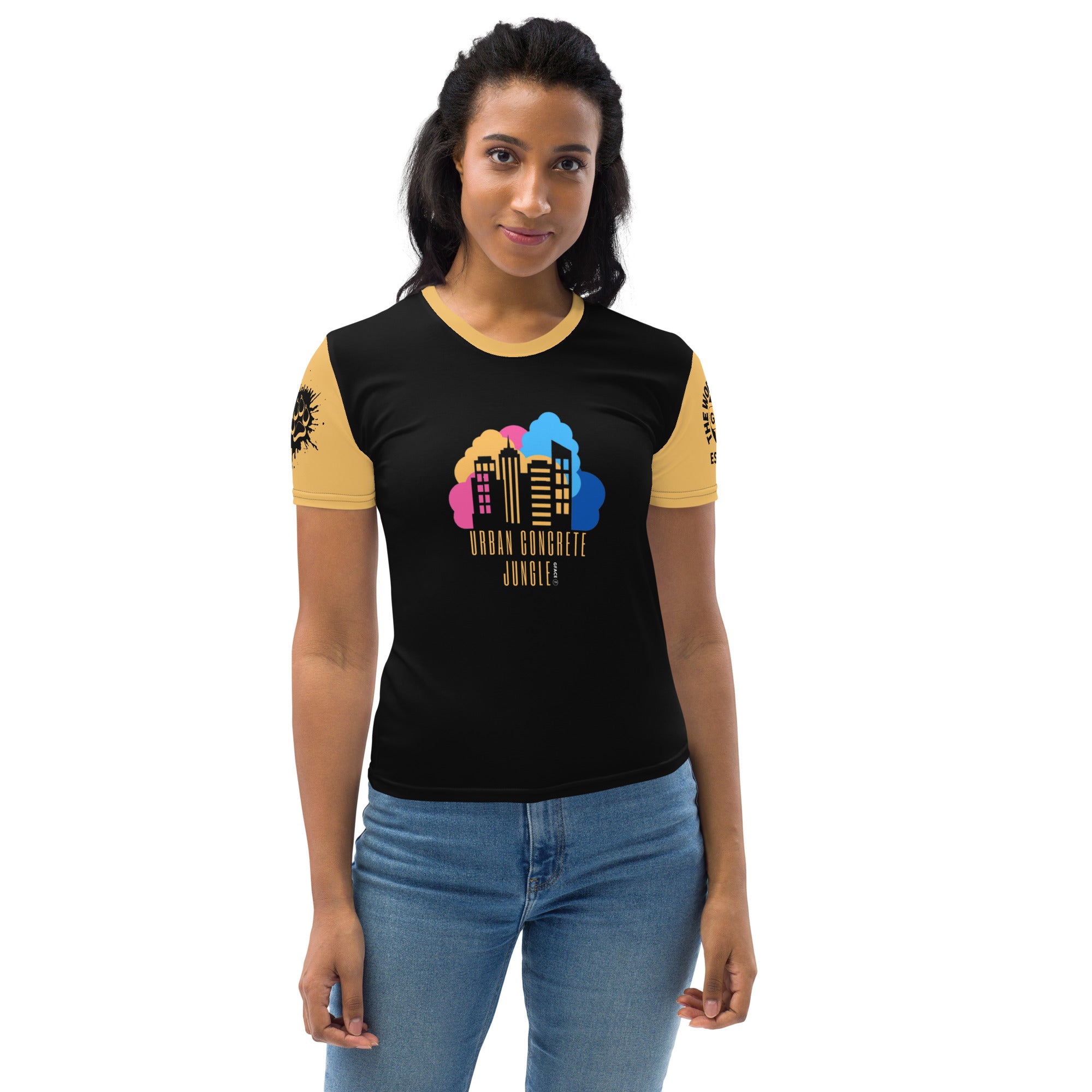 Women's T-shirt Gold GFACE Urban Concrete Jungle