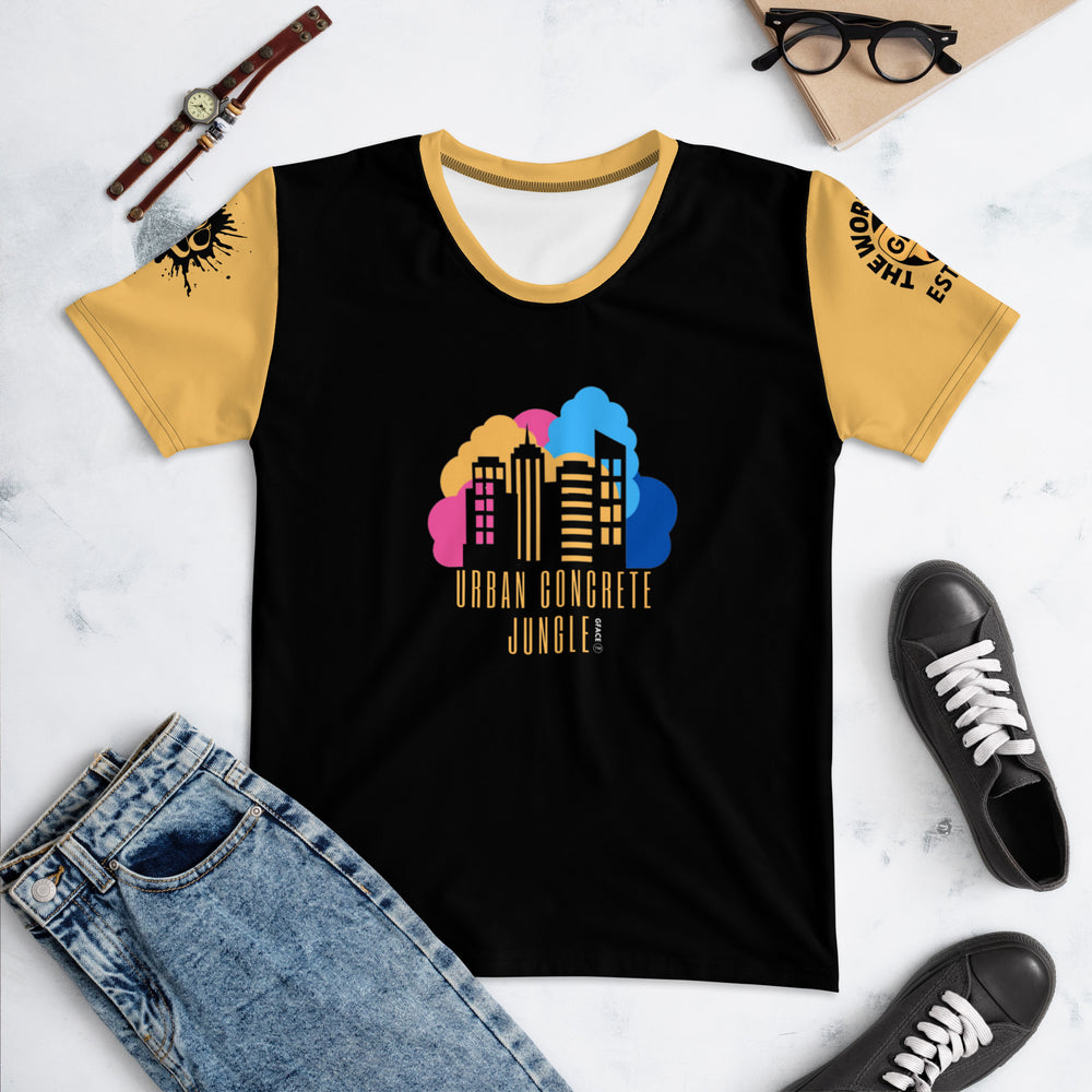 Women's T-shirt Gold GFACE Urban Concrete Jungle