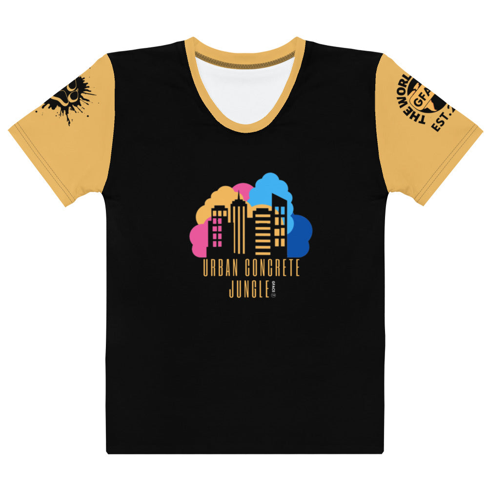 Women's T-shirt Gold GFACE Urban Concrete Jungle