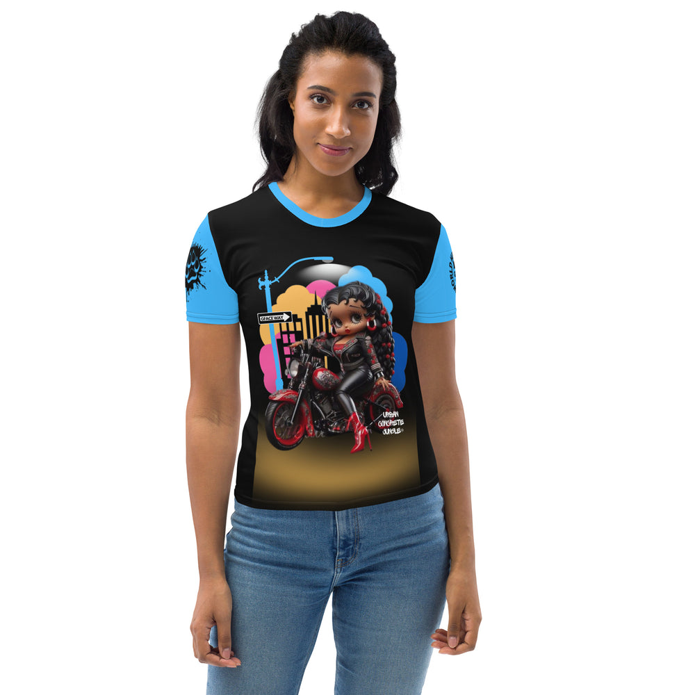 Gface Women's T-shirt Biker Betty BOOP