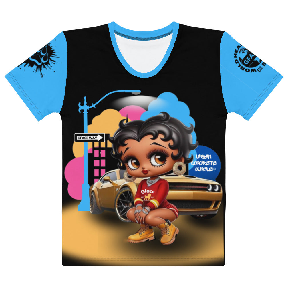 Gface Women's T-shirt Girl & Car