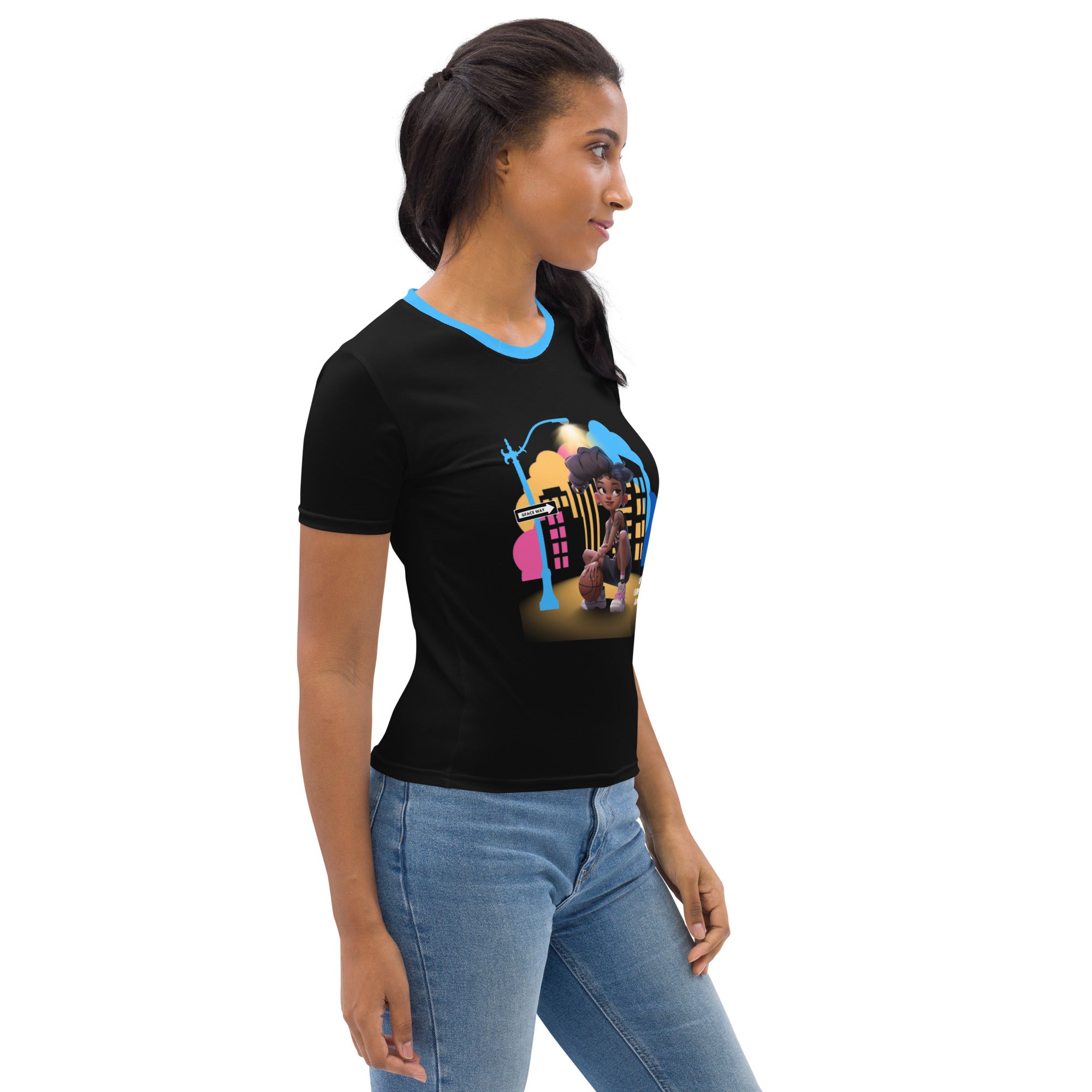 Women's T-shirt GFACE Girl B-ball Urban Concrete Jungle