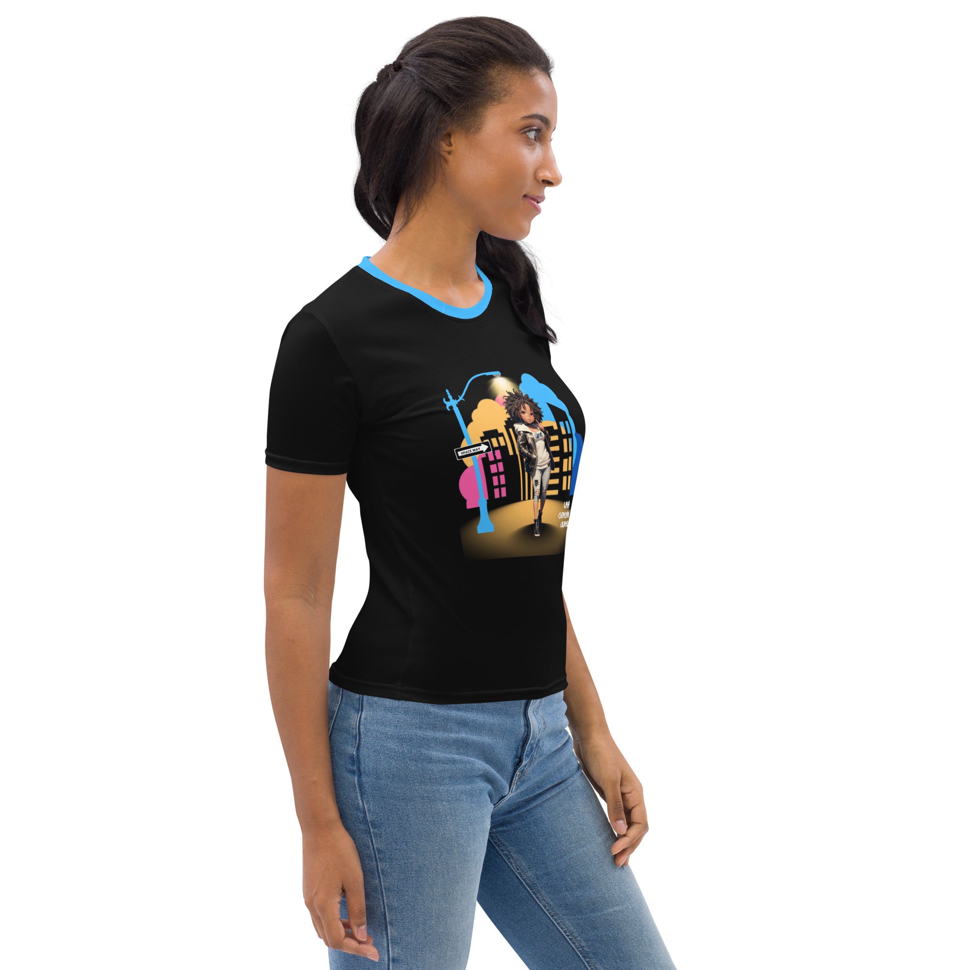 Women's T-shirt GFACE Girl Swagger #1 Urban Concrete Jungle