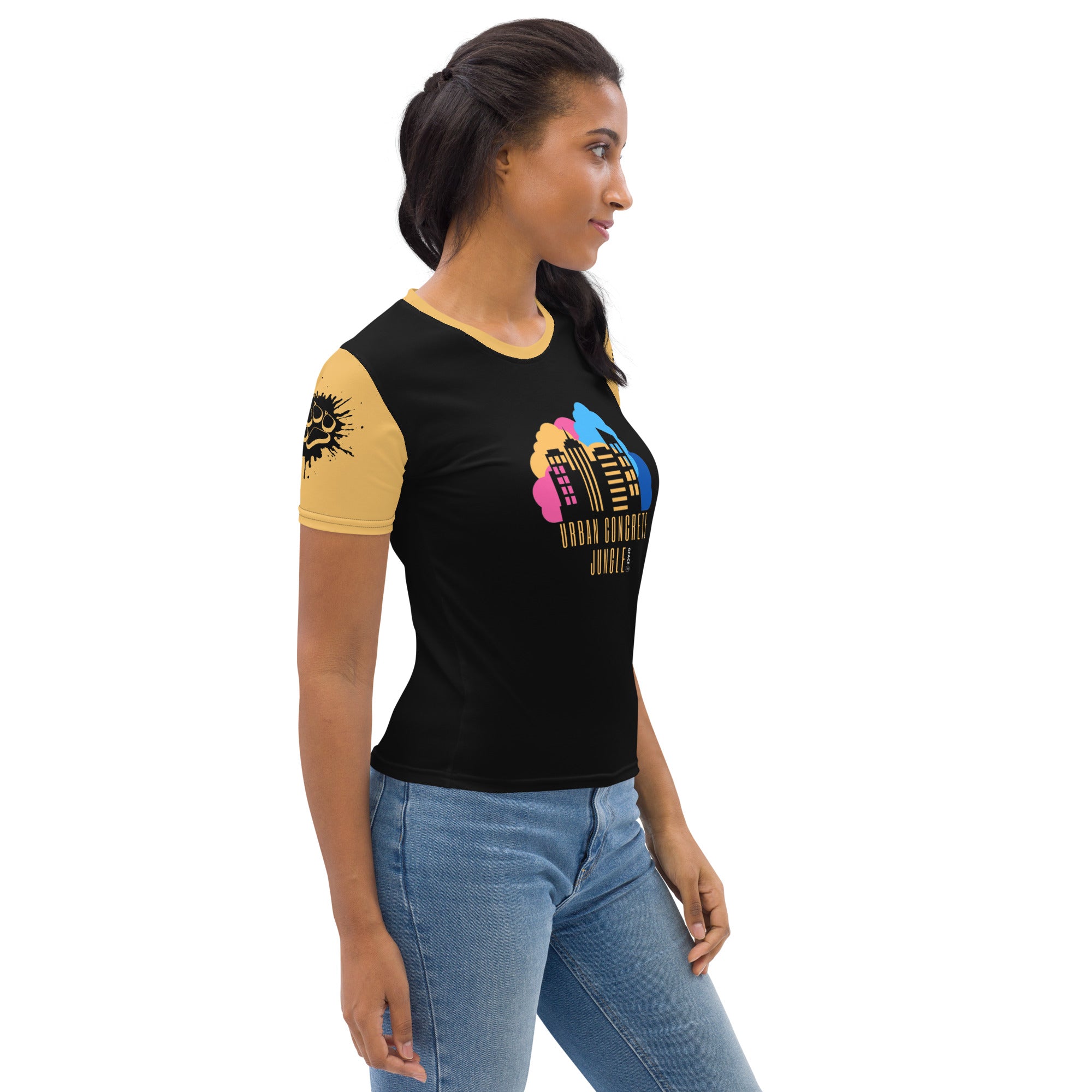 Women's T-shirt Gold GFACE Urban Concrete Jungle