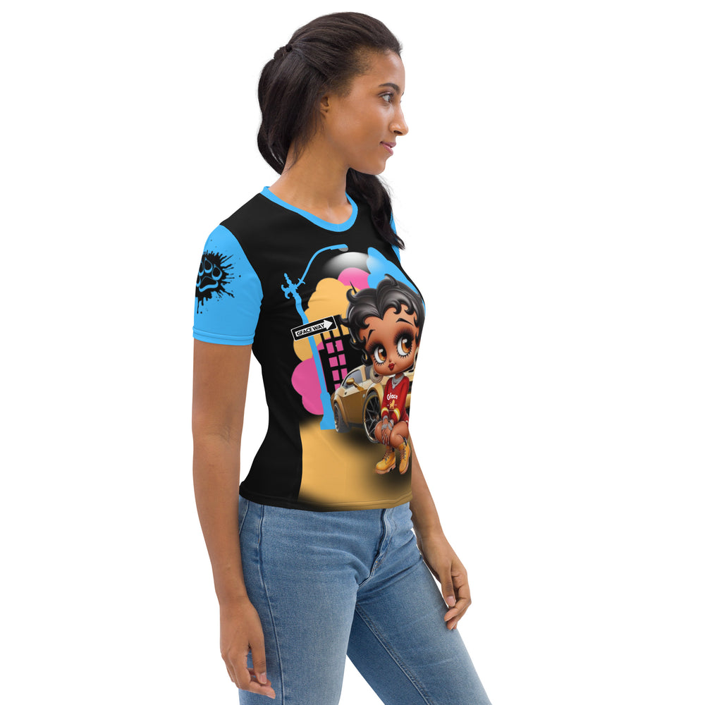 Gface Women's T-shirt Girl & Car