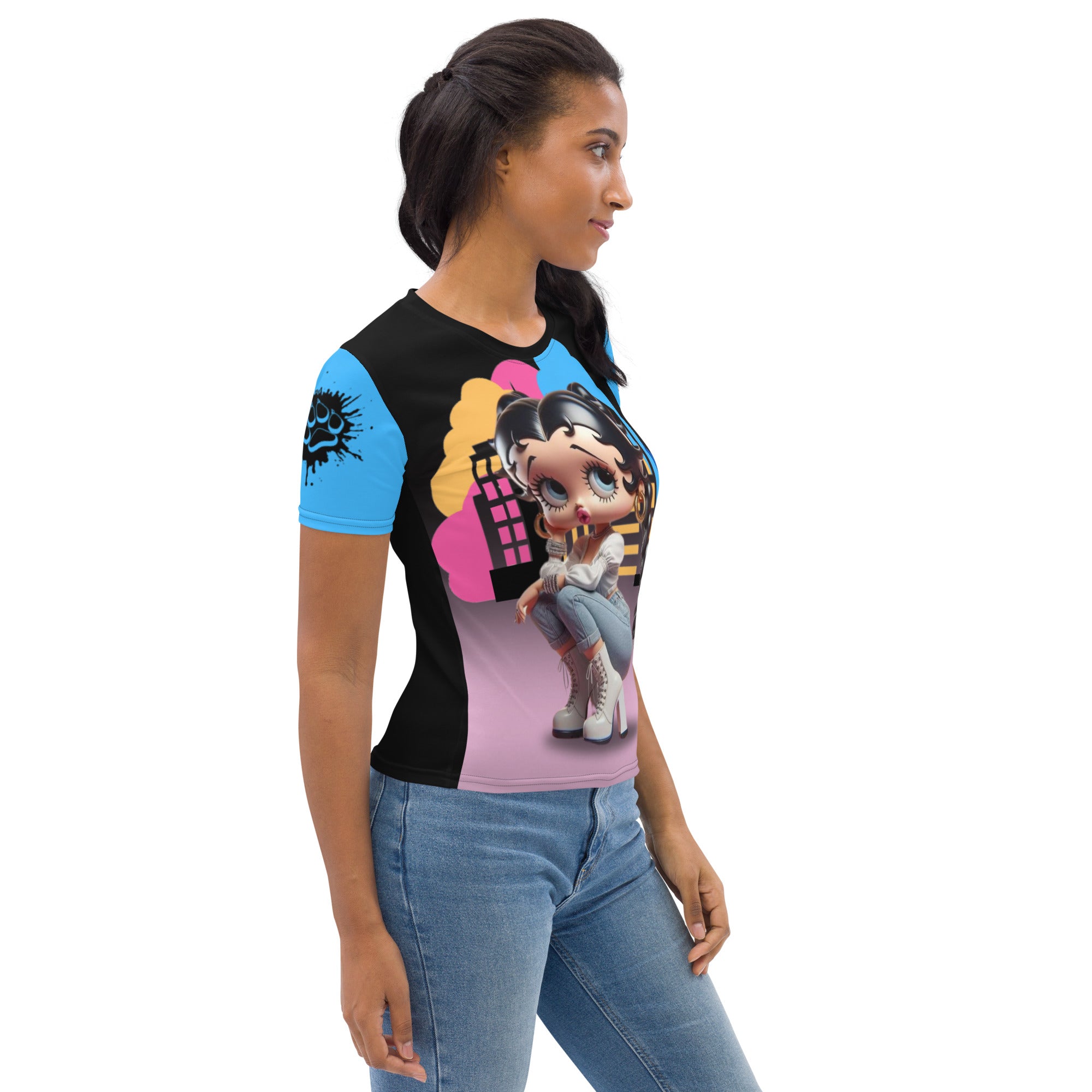 Gface Women's T-shirt Betty Boop Pony Tail swag